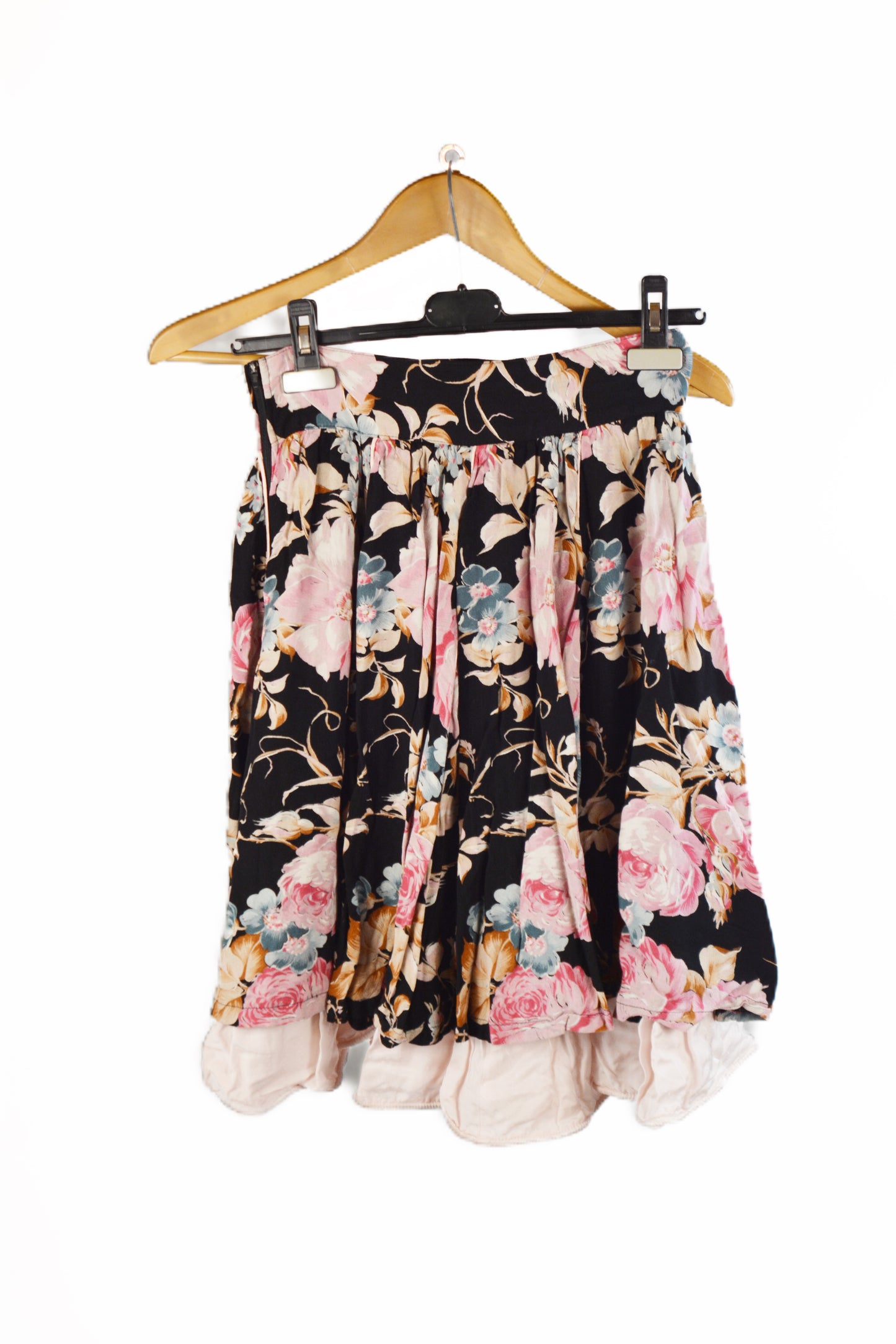 Gonna Midi Floreale Vintage in Viscosa – Made in Italy