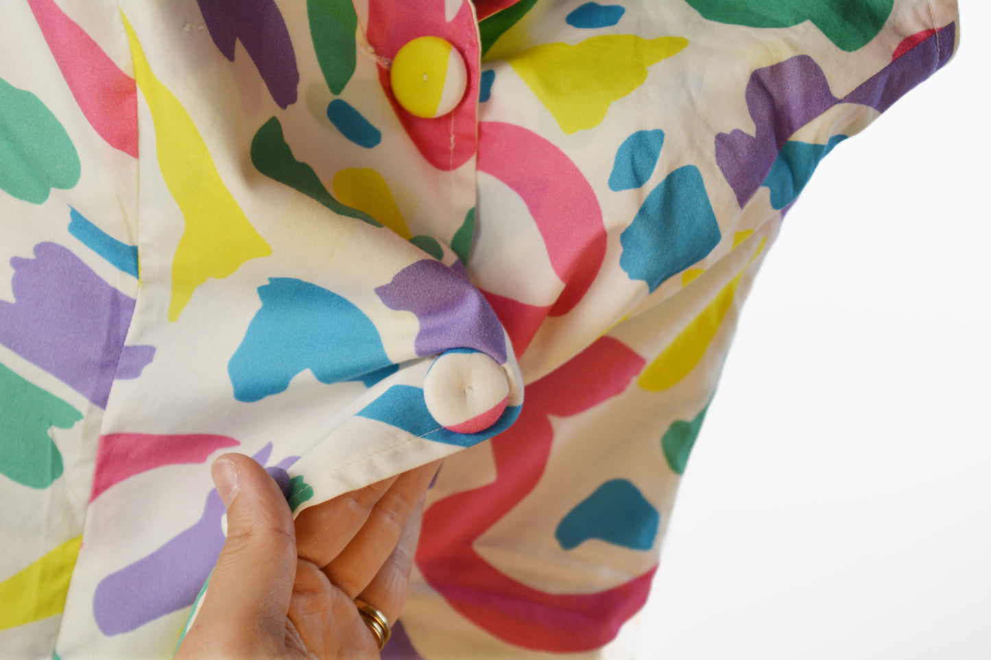 Moschino Archive Halter Dress — Franco Moschino Era, Abstract Multicolor Print
