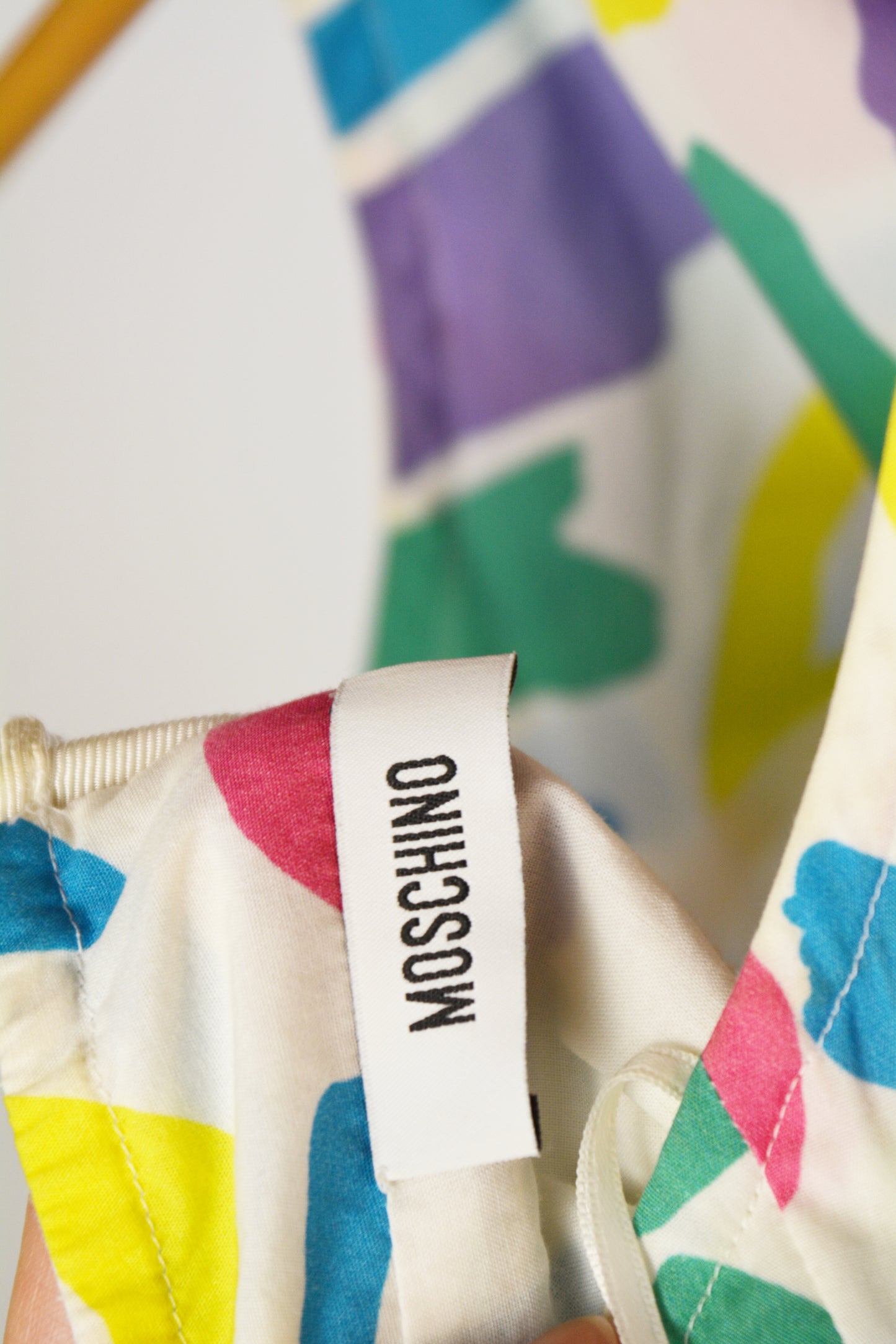 Moschino Archive Halter Dress — Franco Moschino Era, Abstract Multicolor Print