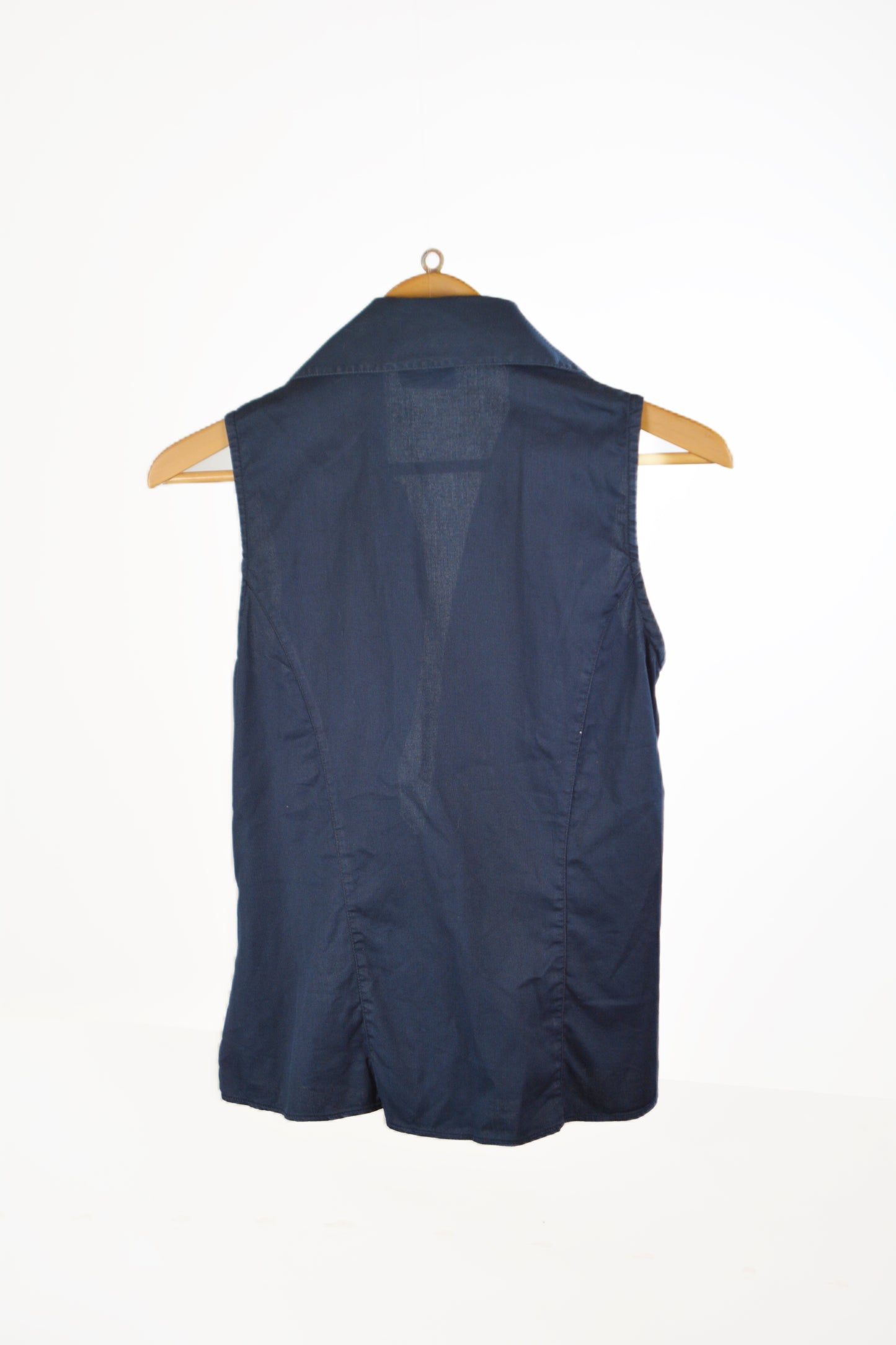 Top Vintage Benetton Blu Navy 100% Cotone – Taglia 44