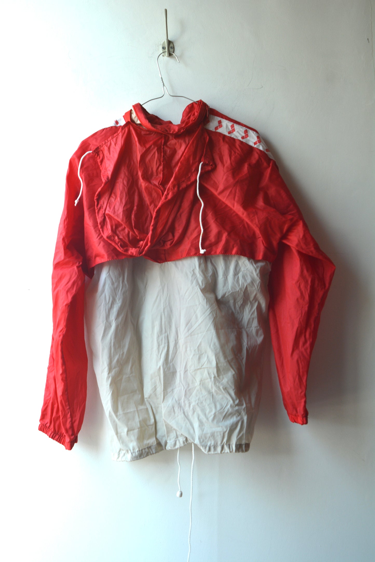 Arena — K-Way Giacca a Vento Rosso Bianco Taglia S Made in Italy