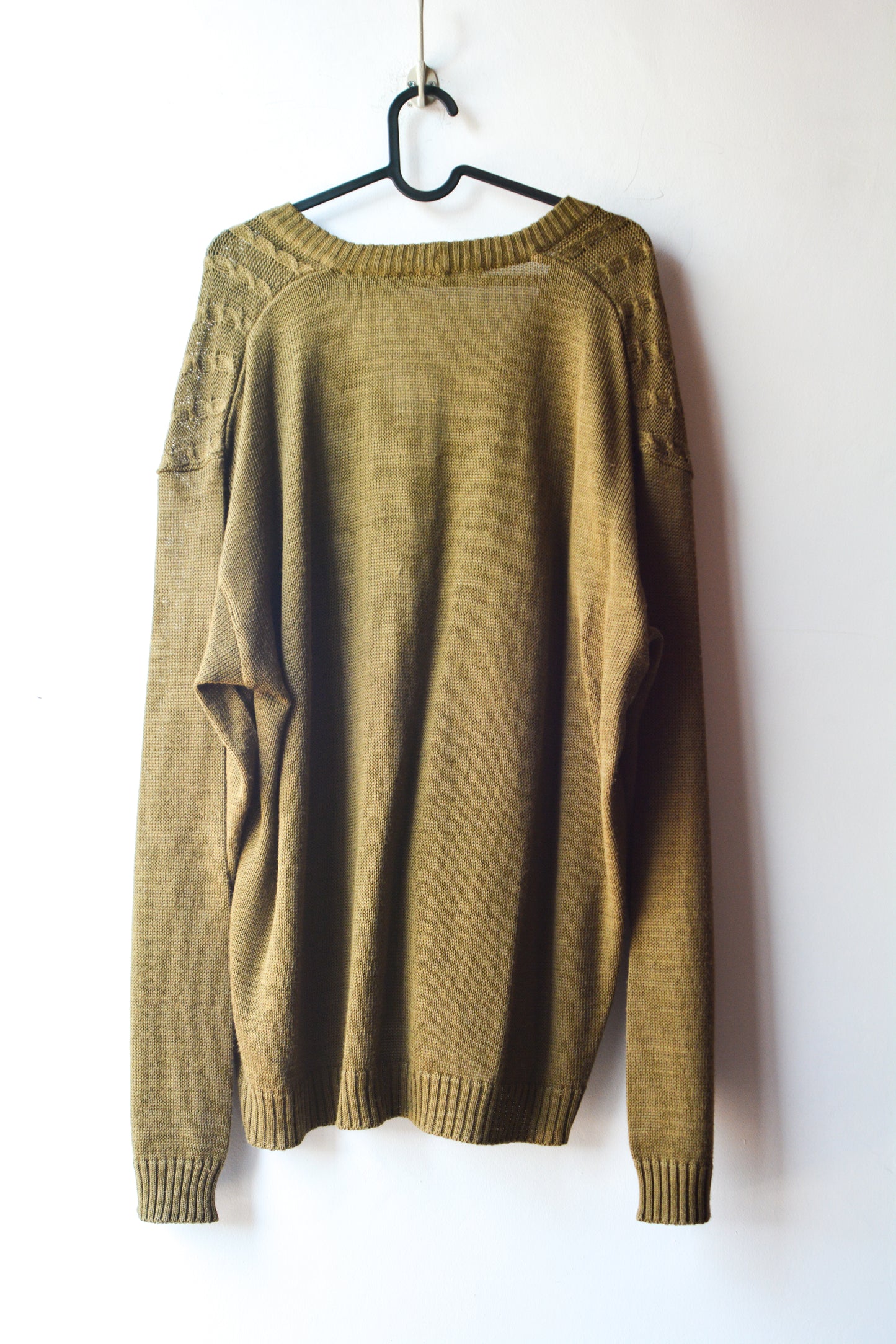 Colombo — Cardigan Lino Viscosa Verde Oliva Taglia XL