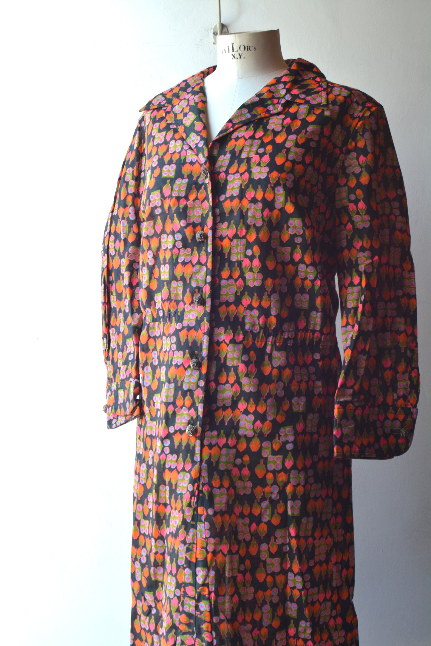 Abito Chemisier Maxi Vintage Anni '70 — Fantasia Psichedelica
