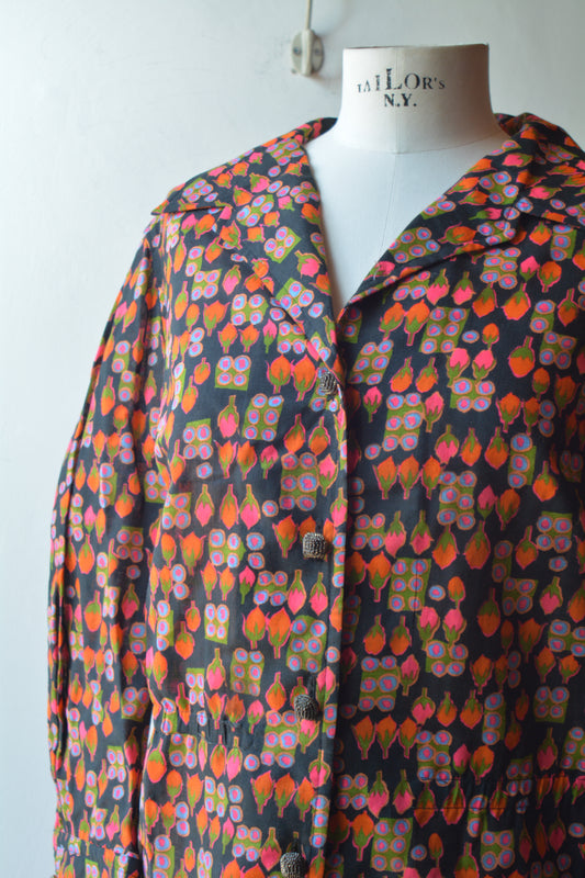Abito Chemisier Maxi Vintage Anni '70 — Fantasia Psichedelica
