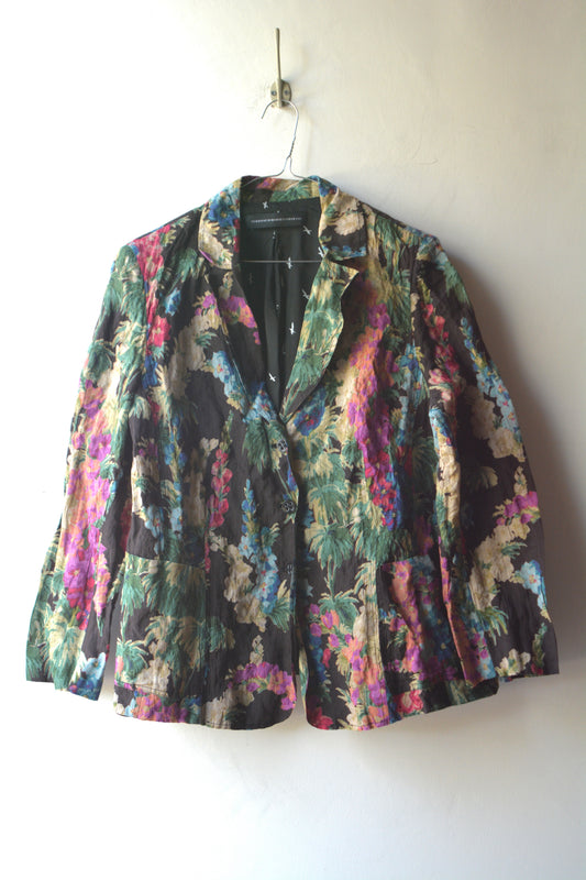 Le Donne di Mariella Burani Blazer Floreale Lurex — Taglia 25