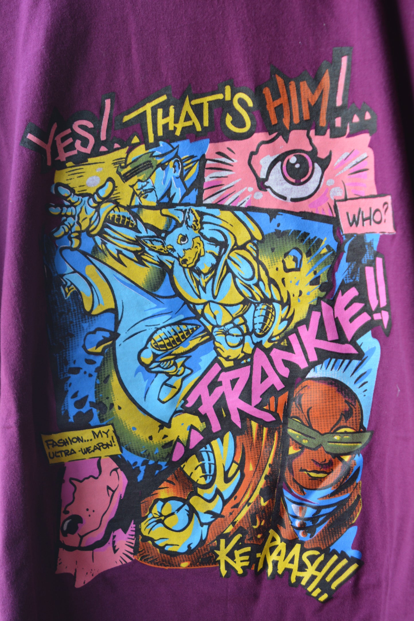 T-shirt Frankie Morello Milan Viola Comic Pop-Art