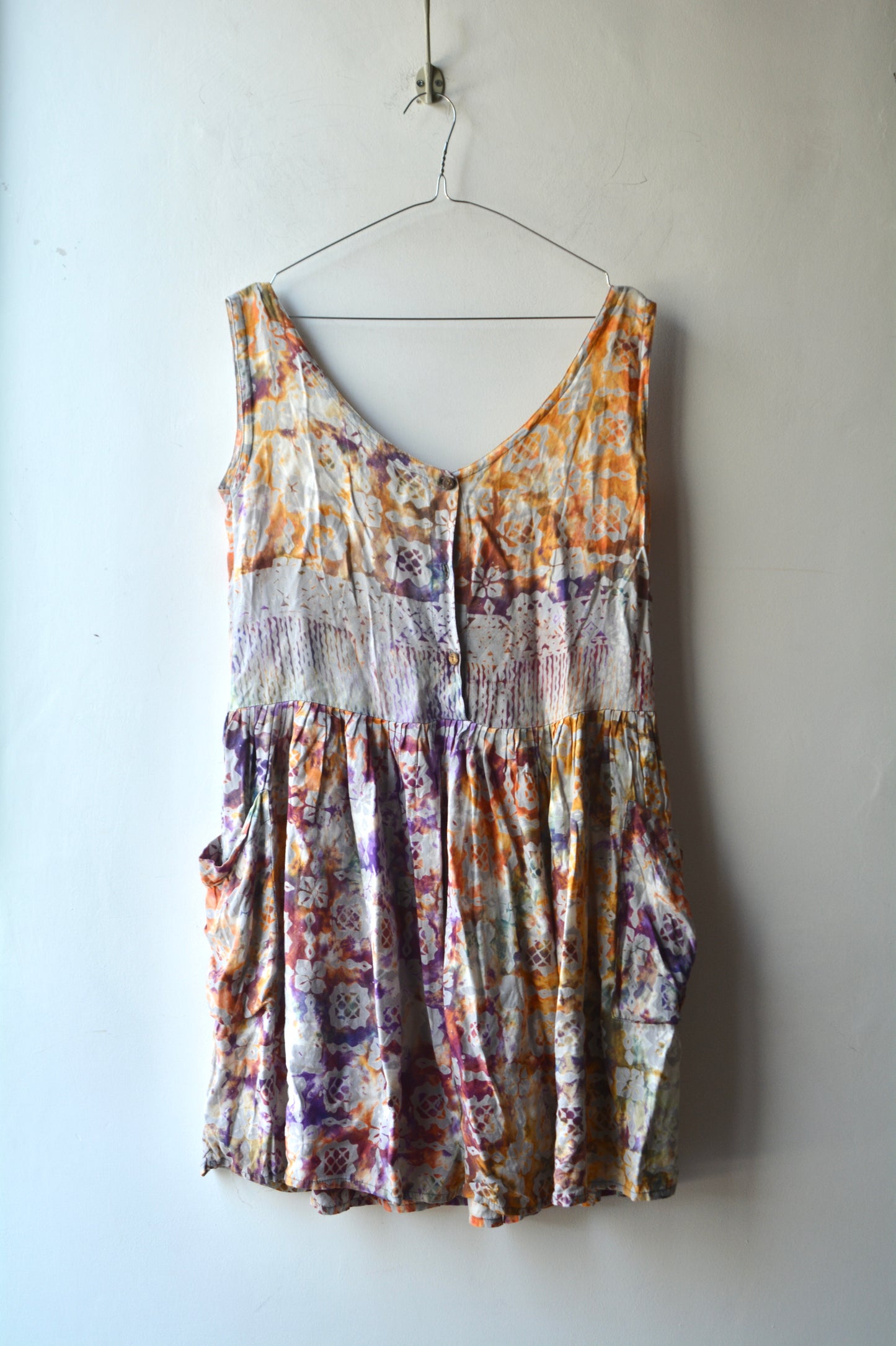 Gypsy Abito Estivo Batik Senza Maniche — Taglia Unica