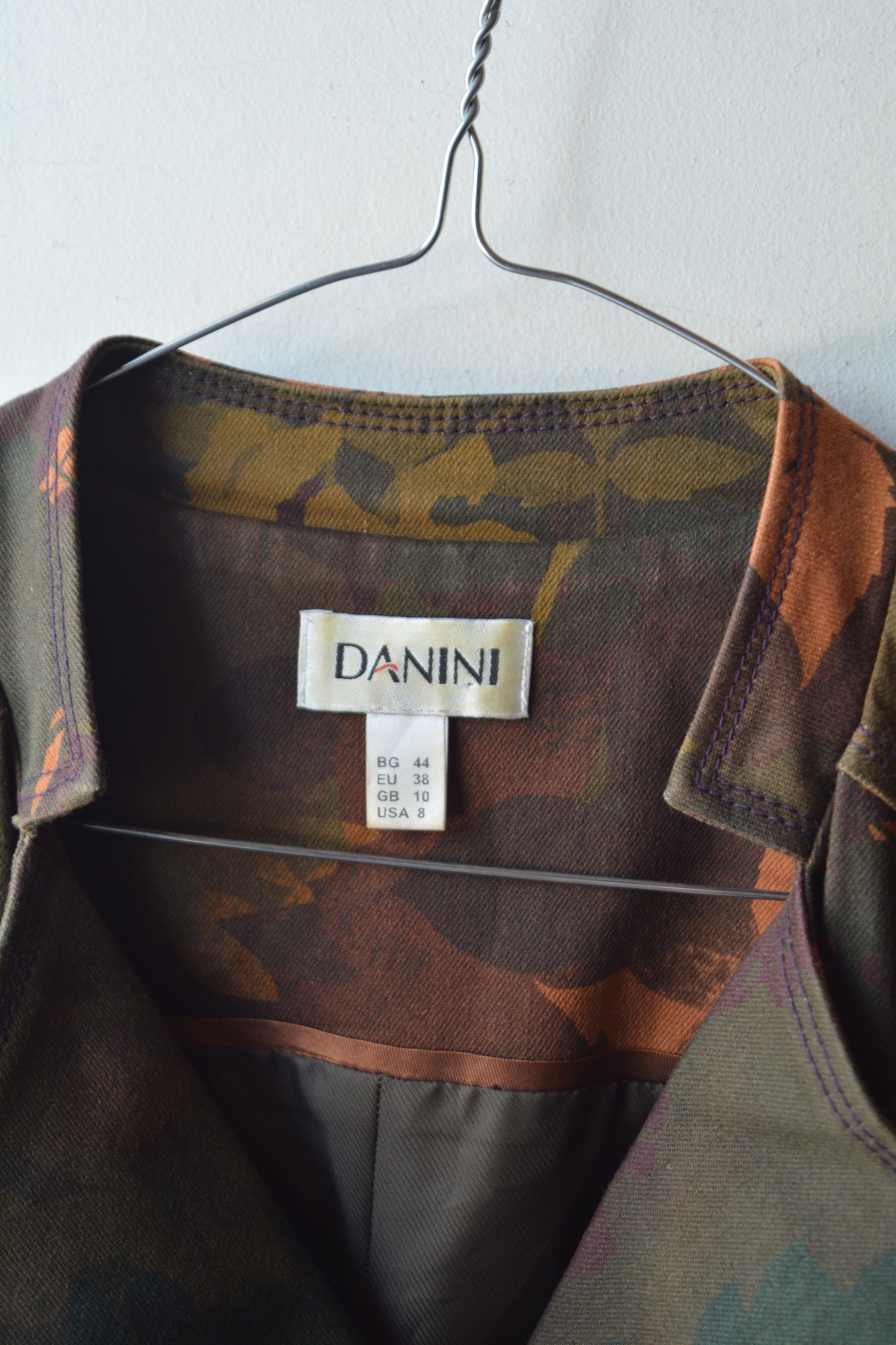 Danini Abito Chemisier Midi Floreale Jacquard Doppiopetto — EU 38