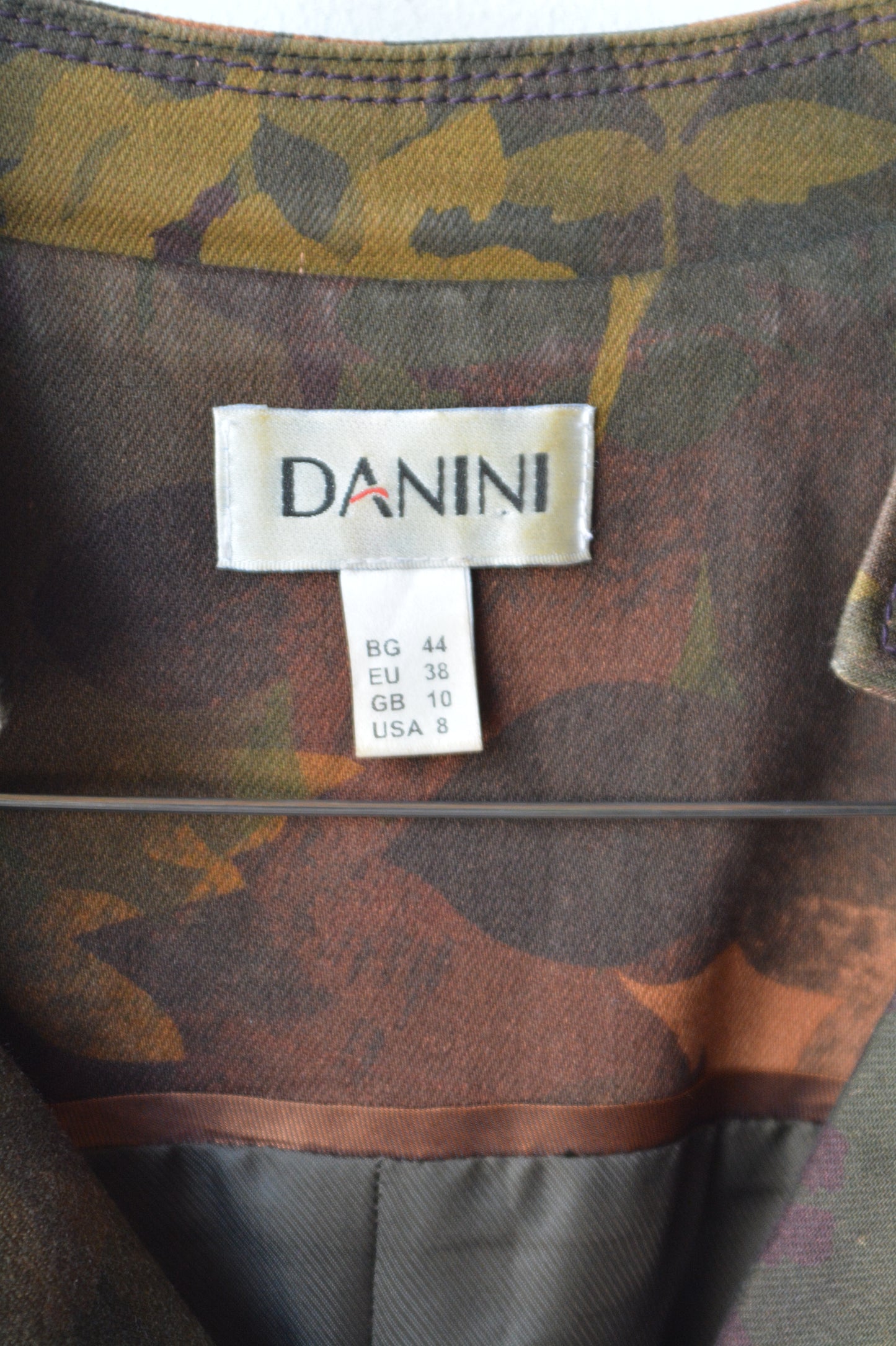 Danini Abito Chemisier Midi Floreale Jacquard Doppiopetto — EU 38