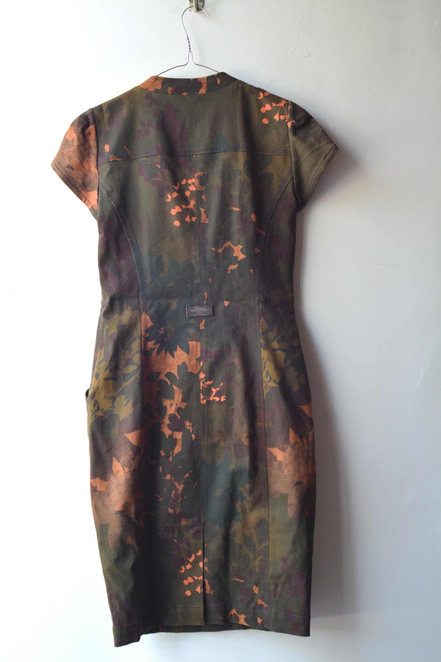 Danini Abito Chemisier Midi Floreale Jacquard Doppiopetto — EU 38