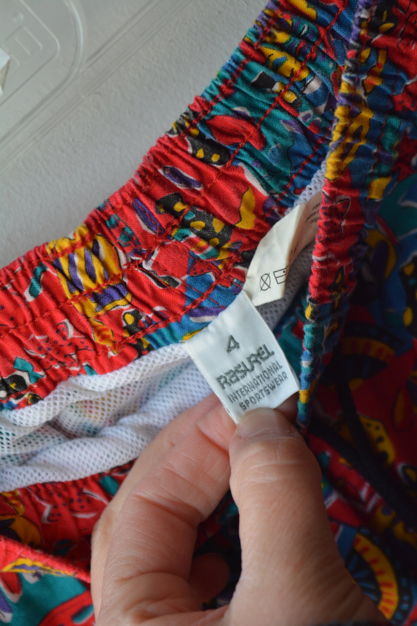 Rasurel Costume da Bagno Vintage Stampa Marina Anni 80