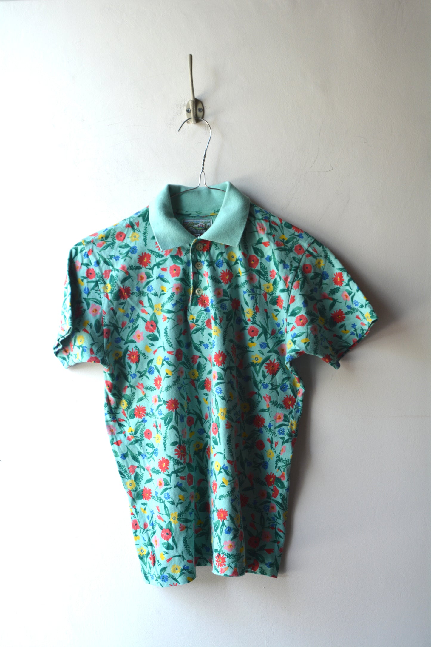 Naj-Oleari Polo Floreale Verde Acqua — Made in Italy