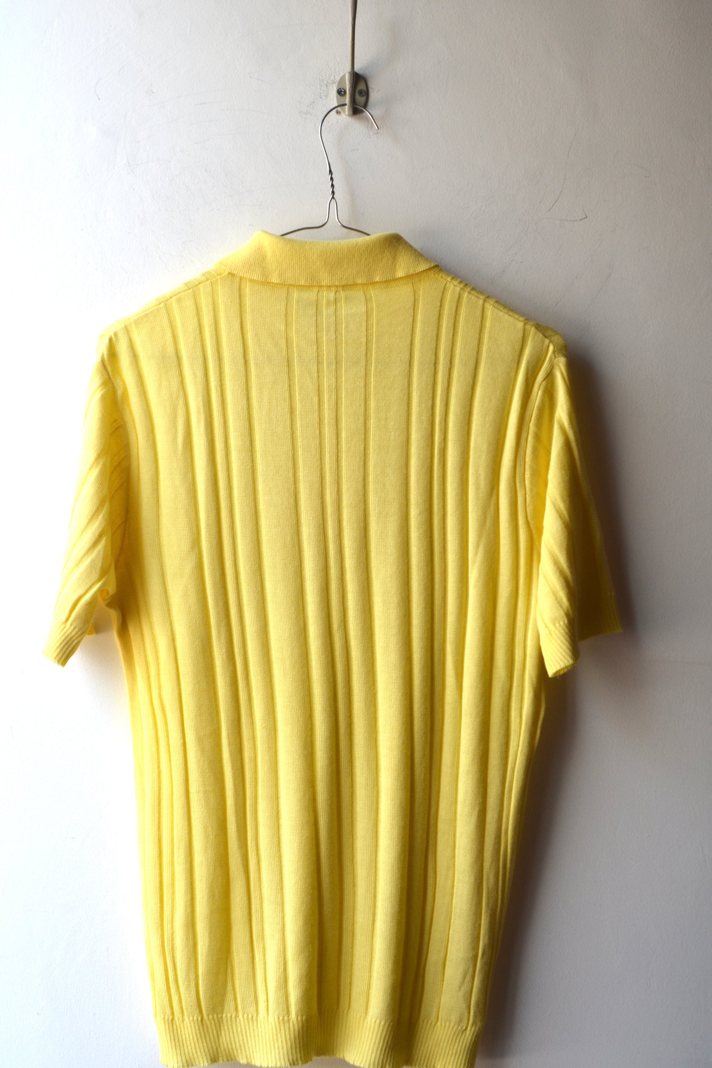 Polo in Maglia Vintage Giallo Limone — Anni '70