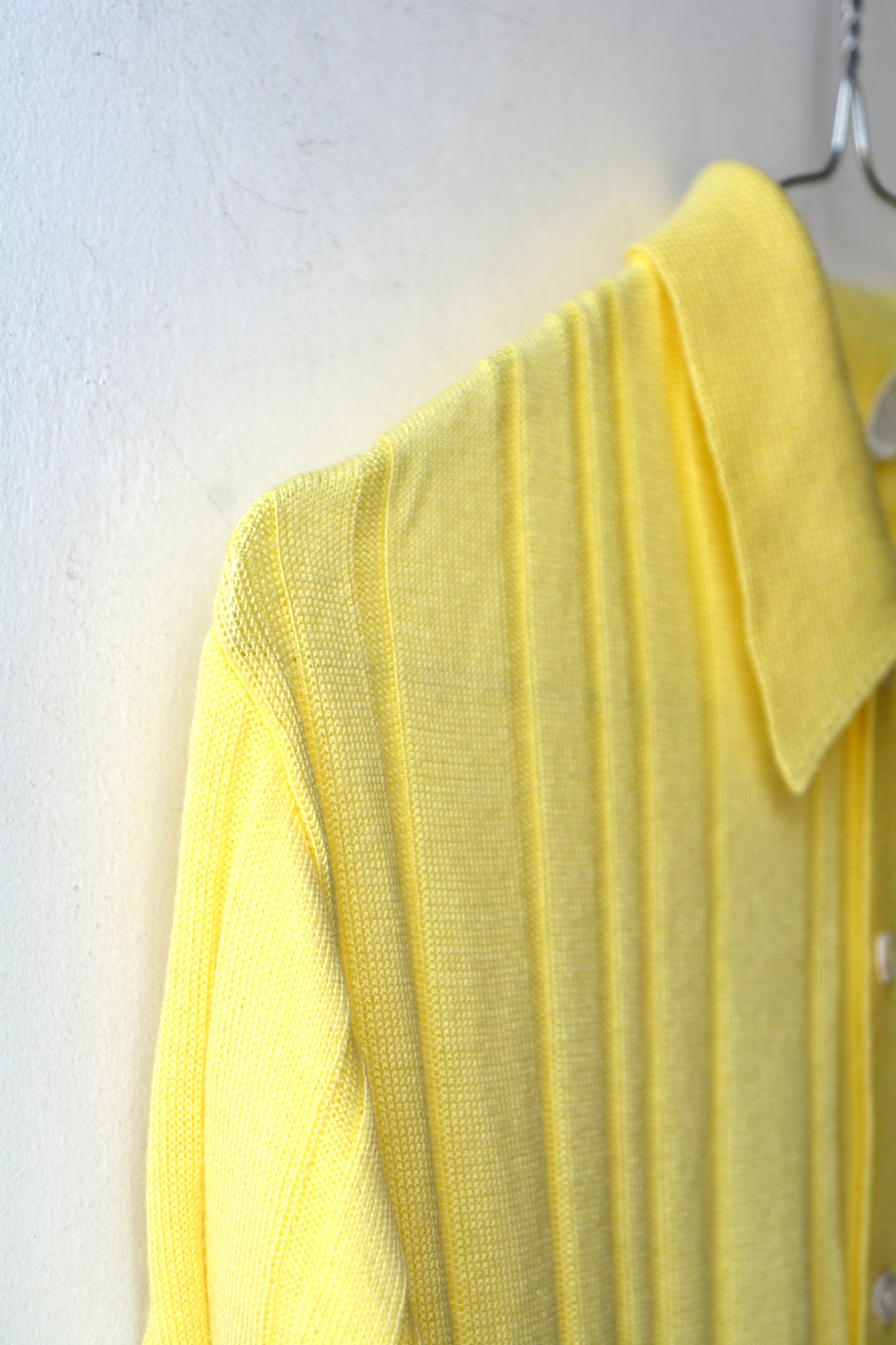 Polo in Maglia Vintage Giallo Limone — Anni '70