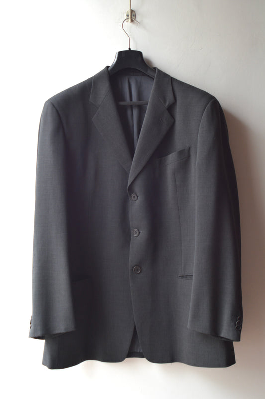 Armani Collezioni Blazer Vintage Lana Vergine Grigio Antracite Taglia 54 Made in Italy