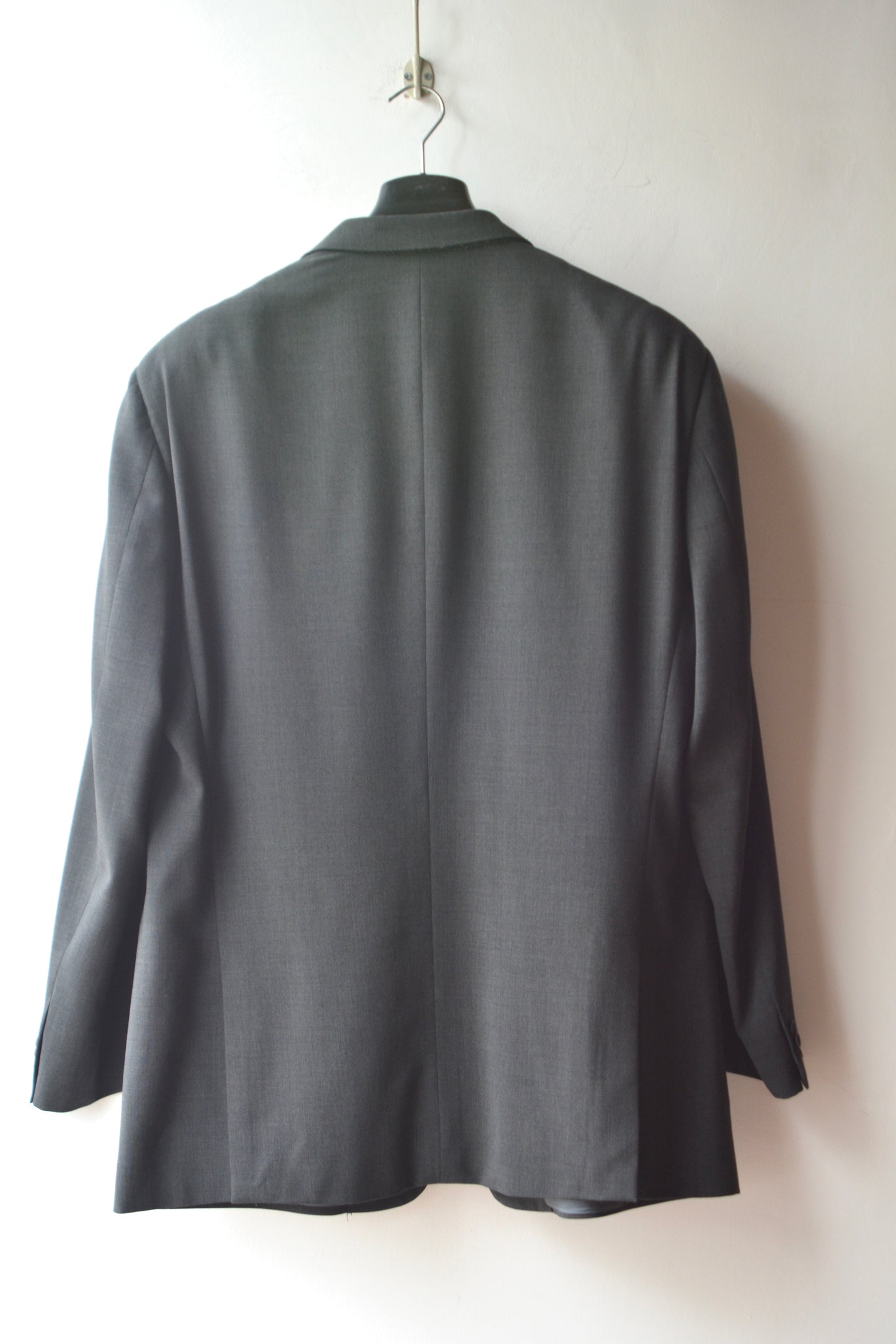 Armani Collezioni Blazer Vintage Lana Vergine Grigio Antracite Taglia 54 Made in Italy