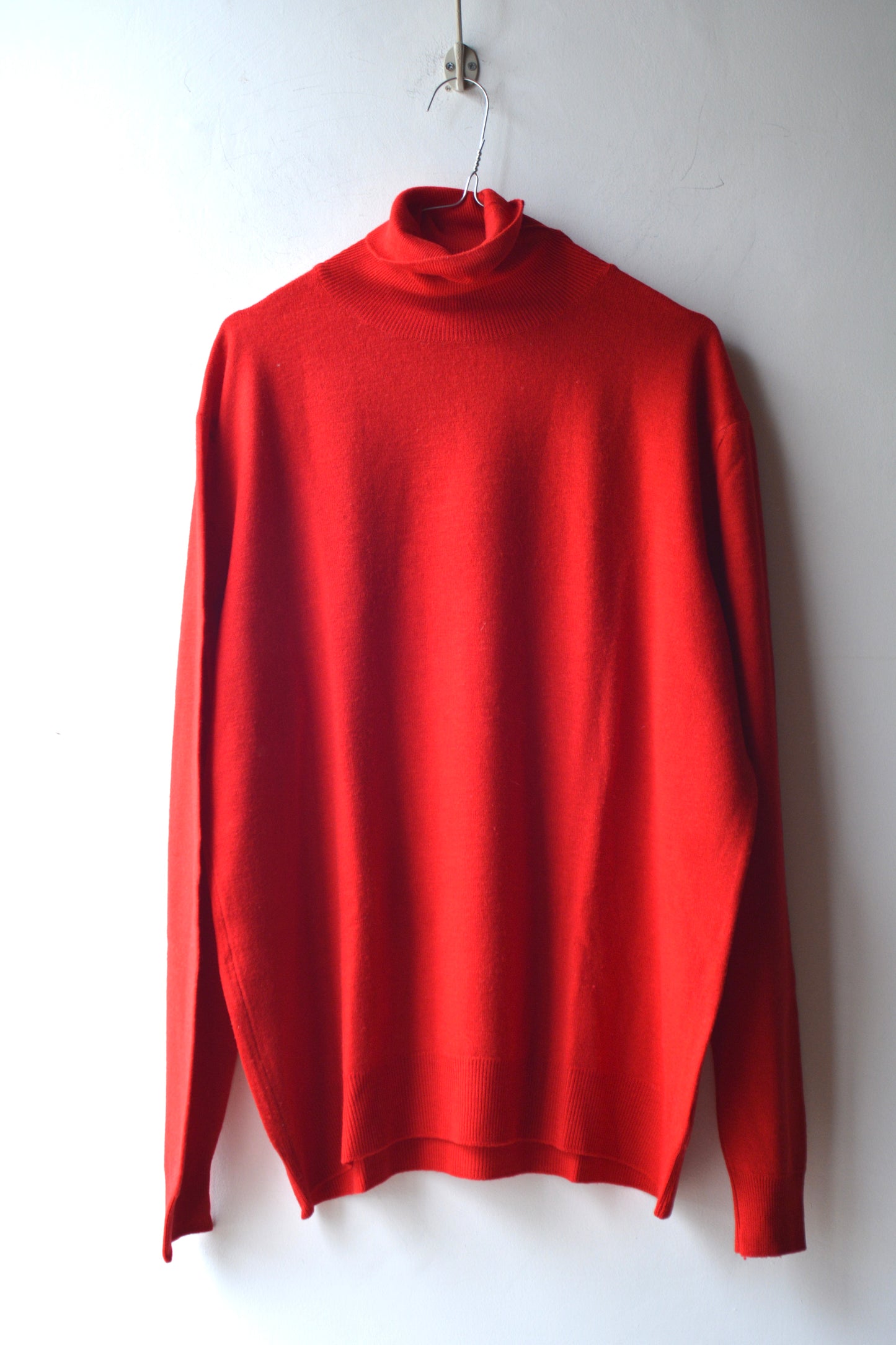 Dolcevita Vintage Lana Pettinata Rosso Fuoco Made in Italy Anni 80/90