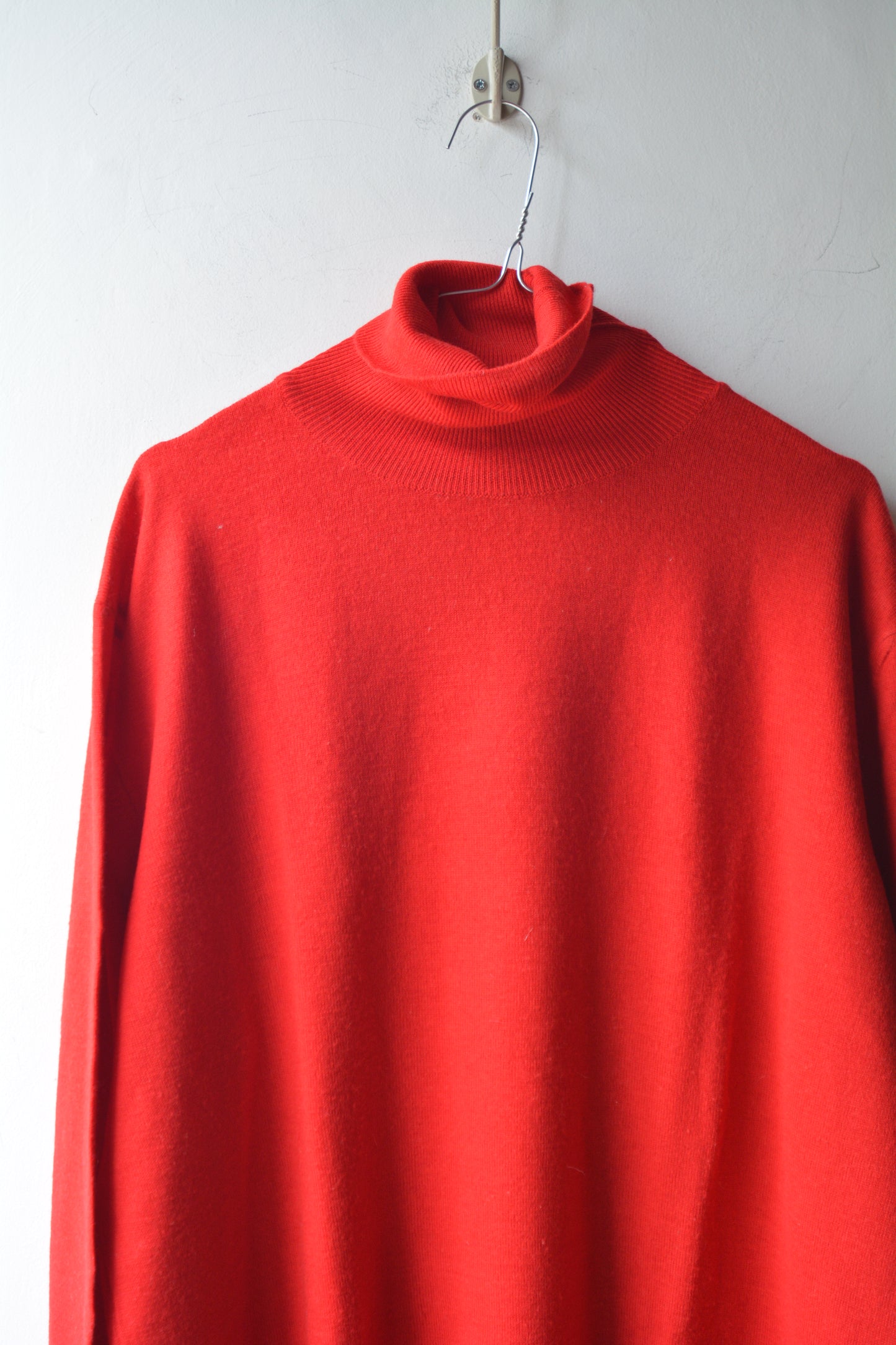Dolcevita Vintage Lana Pettinata Rosso Fuoco Made in Italy Anni 80/90