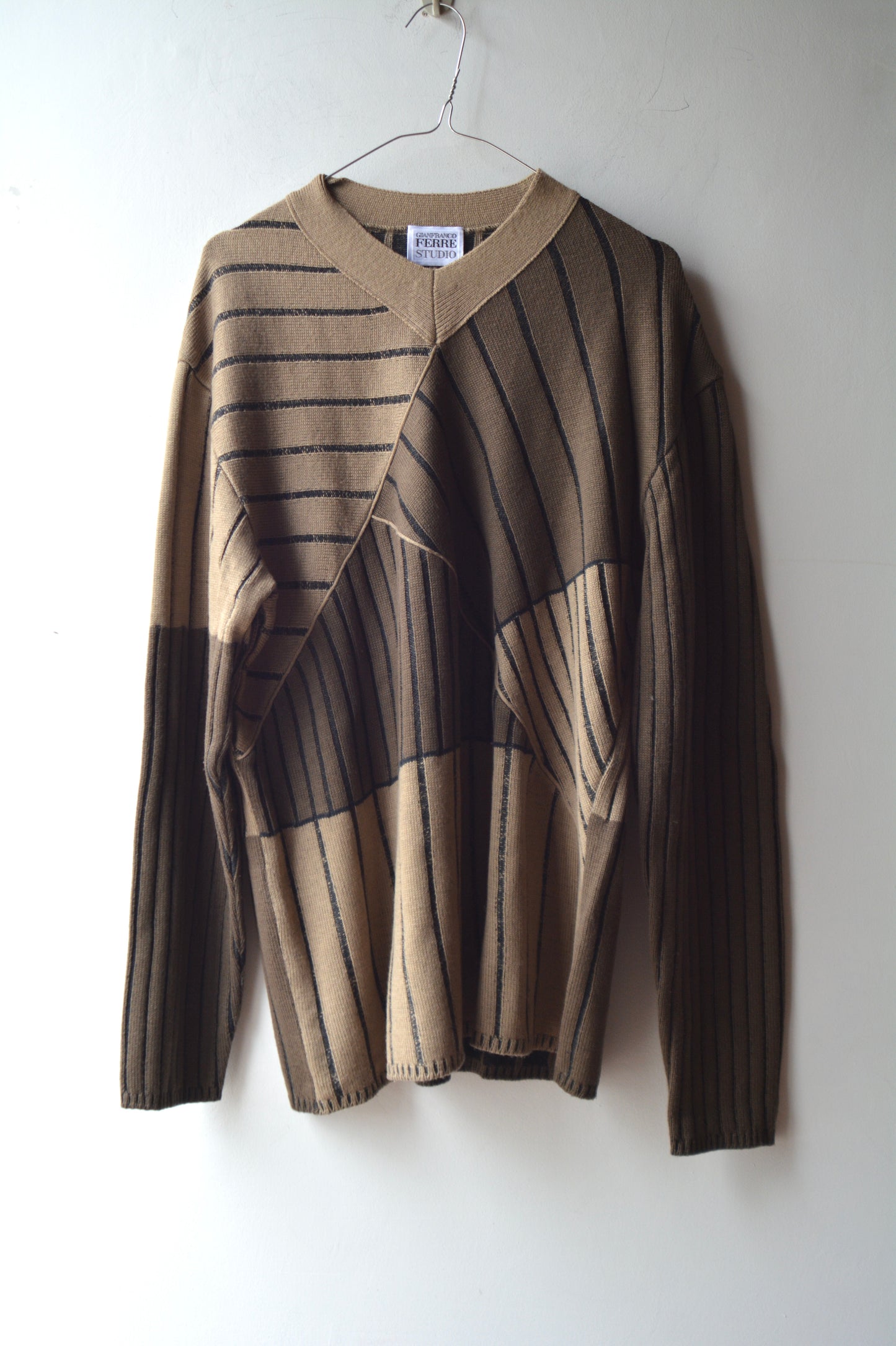 Gianfranco Ferré Studio Maglione Vintage Geometrico Lana Anni 80/90