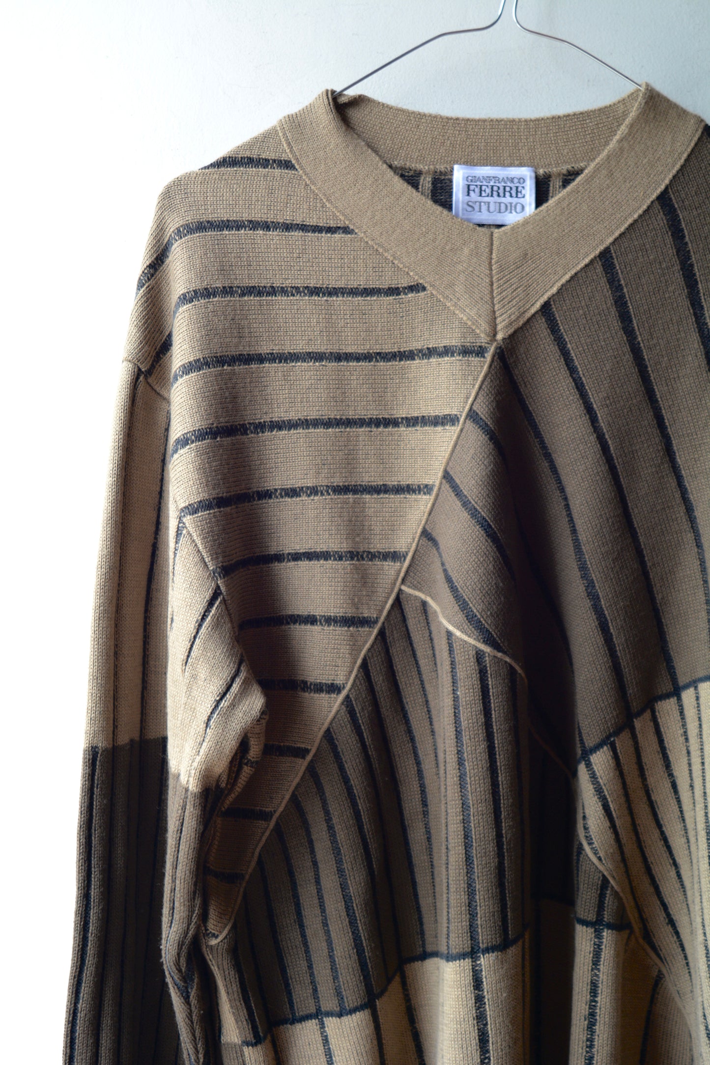Gianfranco Ferré Studio Maglione Vintage Geometrico Lana Anni 80/90