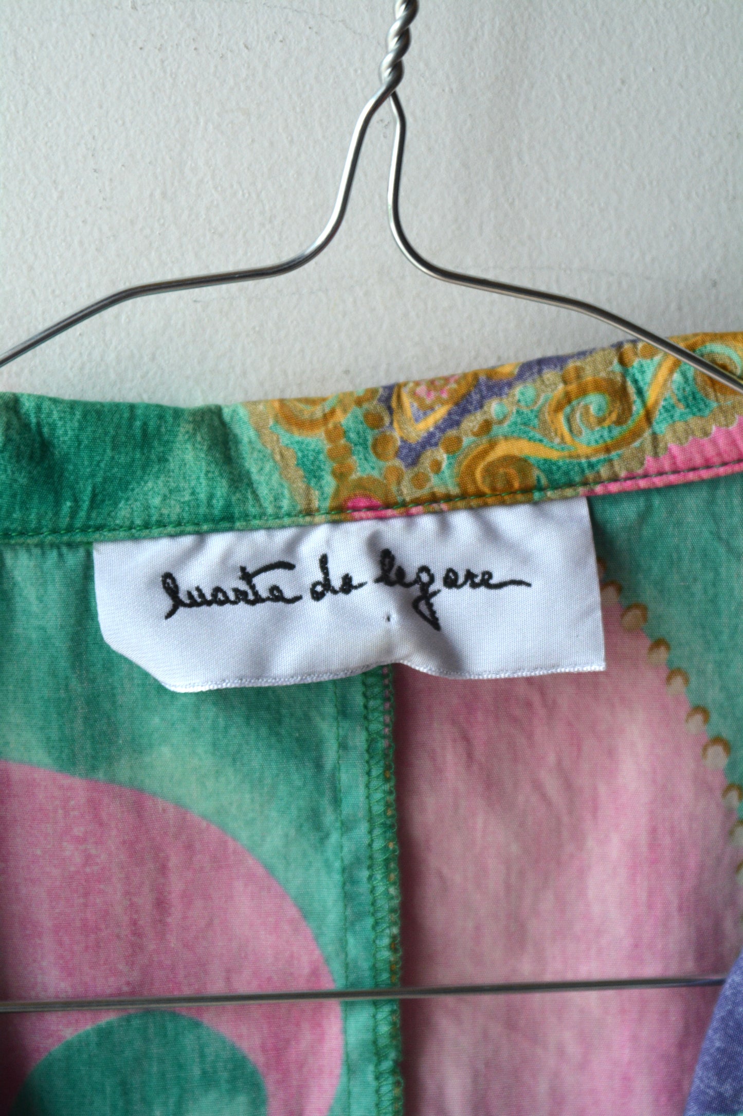 Giacca Vintage Marta de Legare Stampa Psichedelica Stelle Anni 80