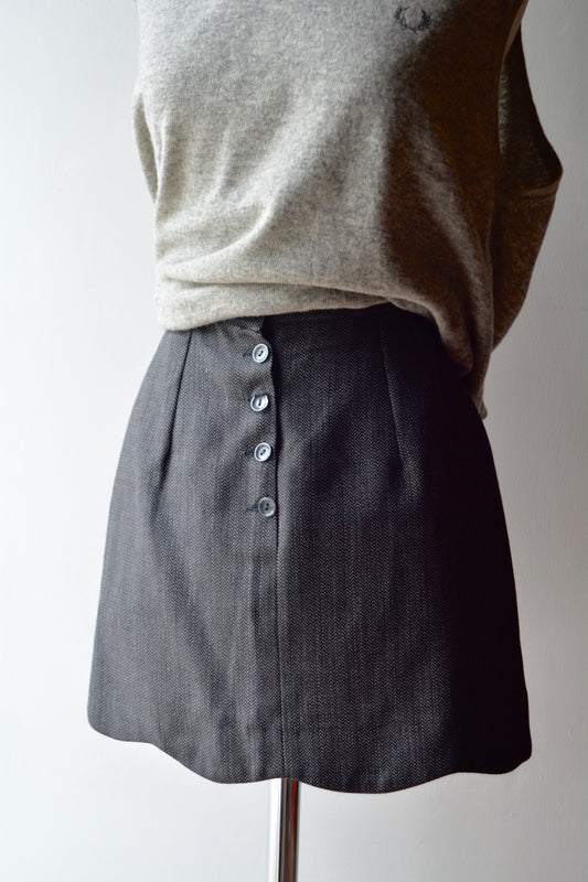 Jean Pierre Mini Skirt Vintage – Lana Grigia Spigata