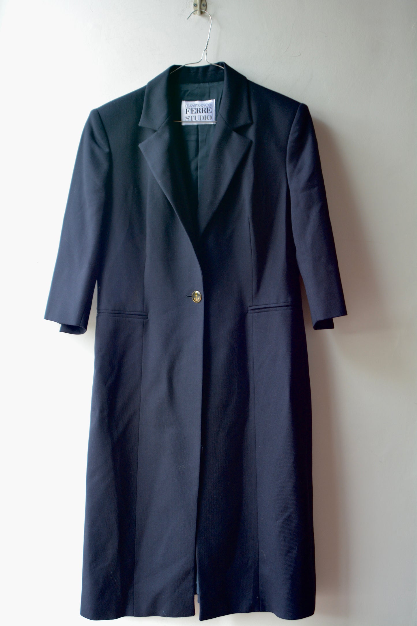 Gianfranco Ferré Studio Long Blazer Vintage – Blu Navy