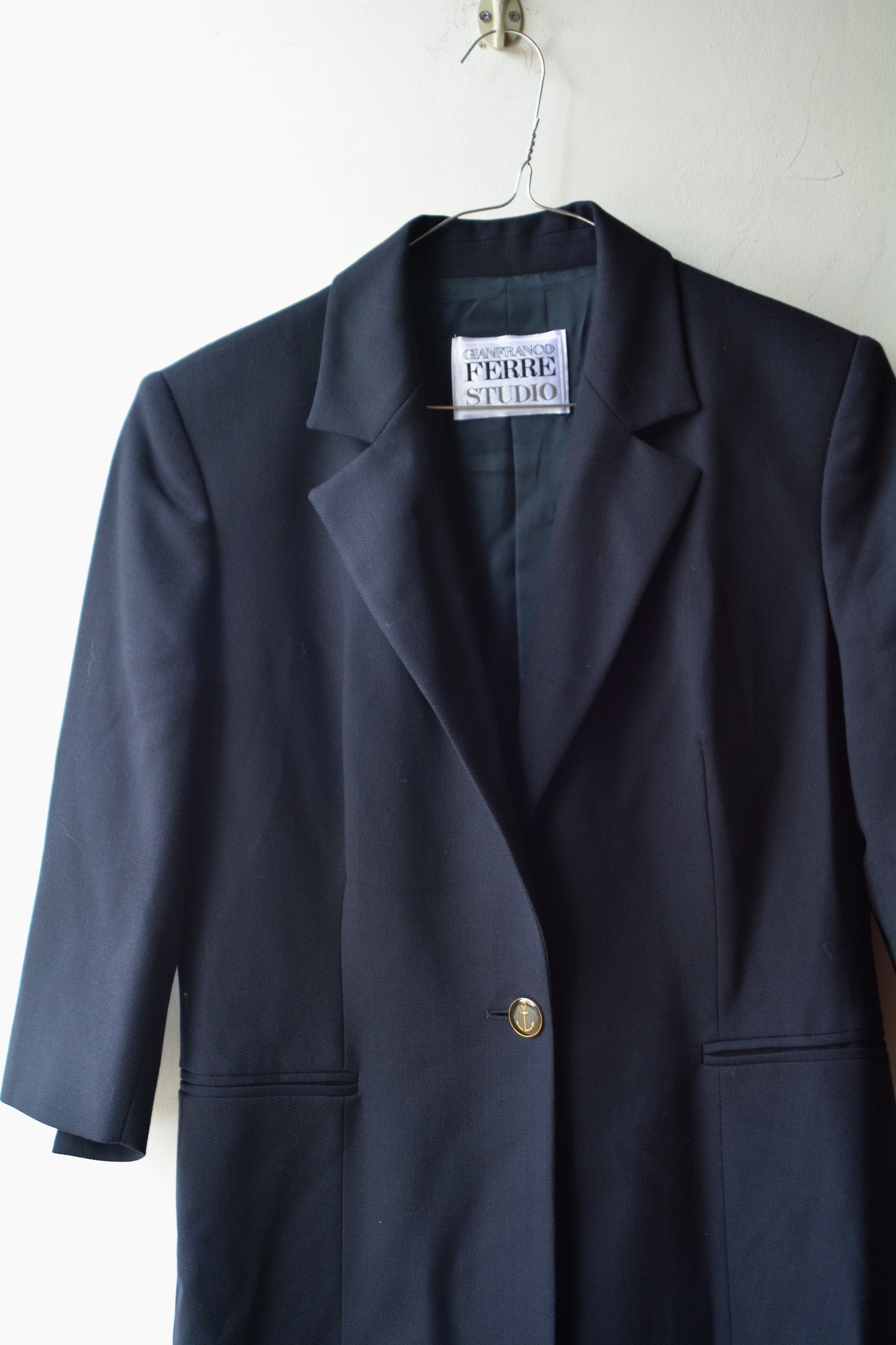 Gianfranco Ferré Studio Long Blazer Vintage – Blu Navy