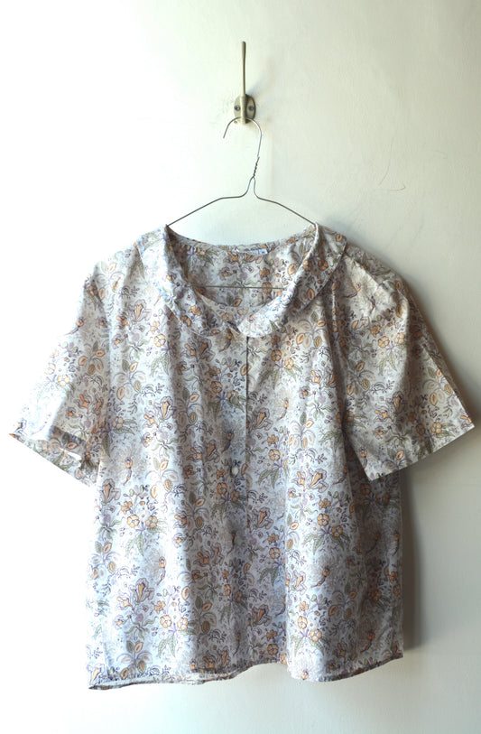 Blusa Vintage Floreale Andrea Mare – Taglia M