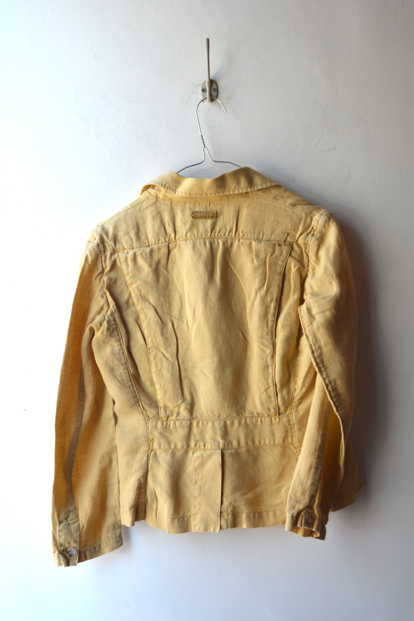 Blazer Safari Vintage Marlboro Classics Lino Giallo Senape Anni '90