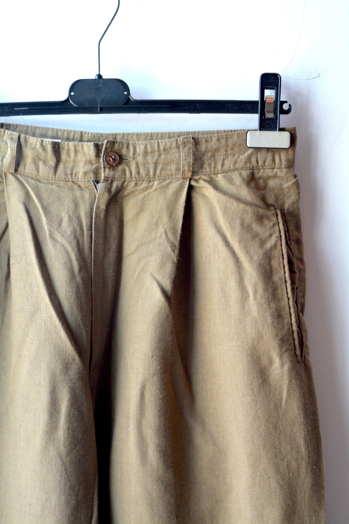 Raphael Pantaloni Lino Vintage Cachi – Taglia 44
