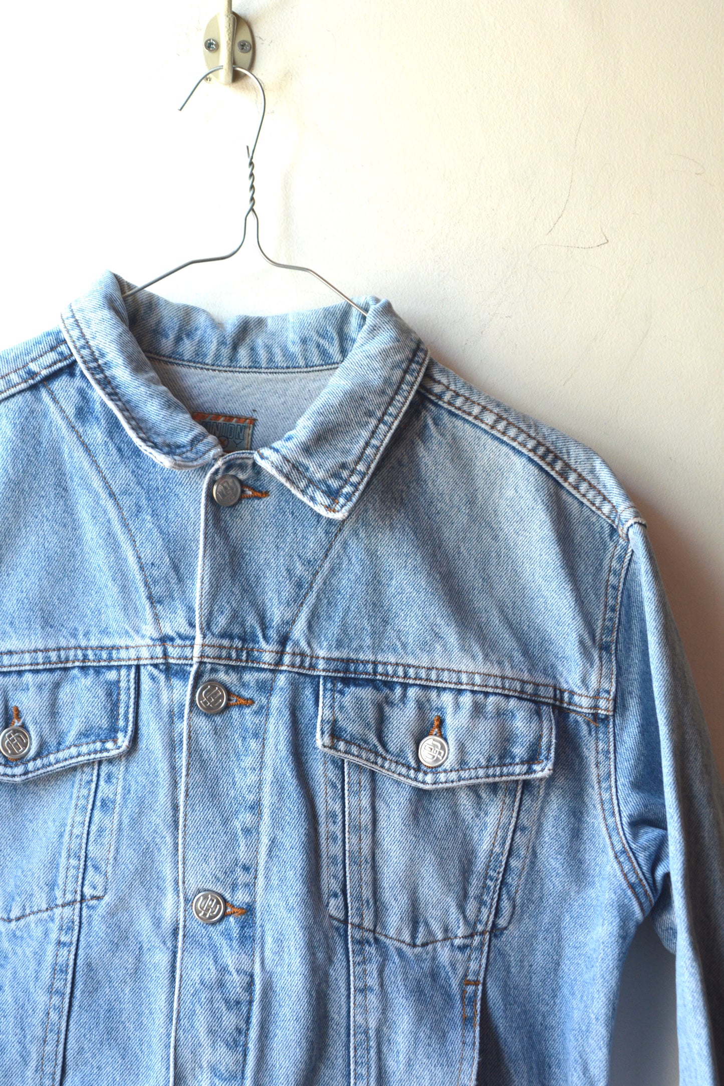 Giacca di Jeans Vintage Union Boy Denim Azzurro Lavato Anni '90