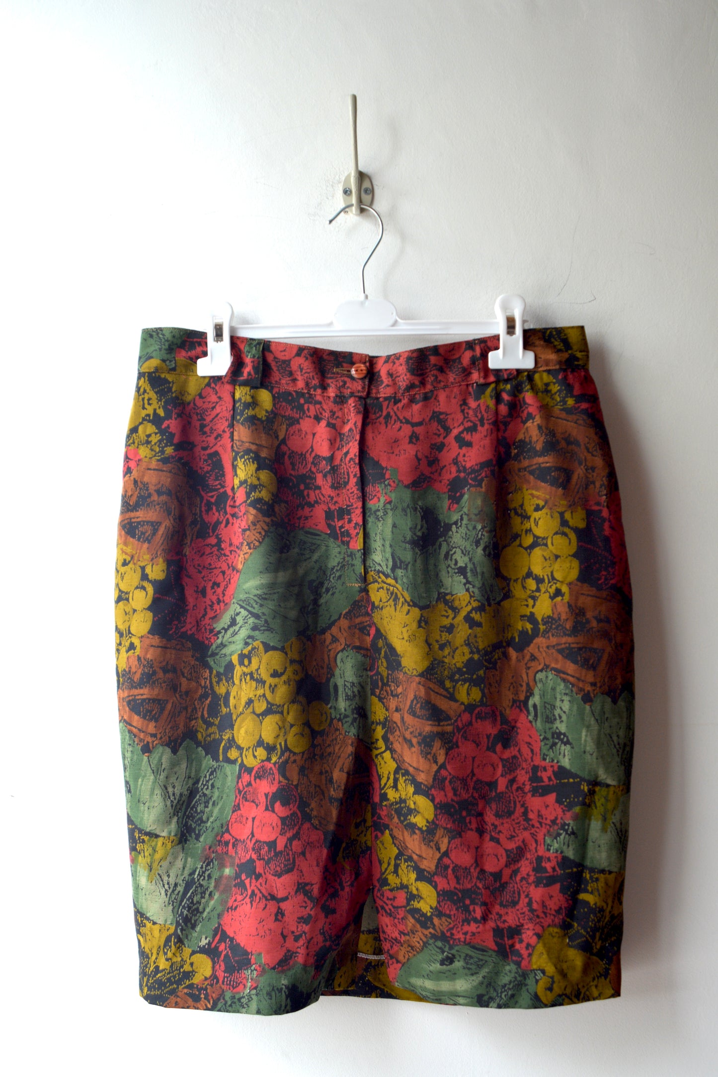 Gonna Vintage Pencil Skirt Print Botanico – Misto Lana – Taglia 44
