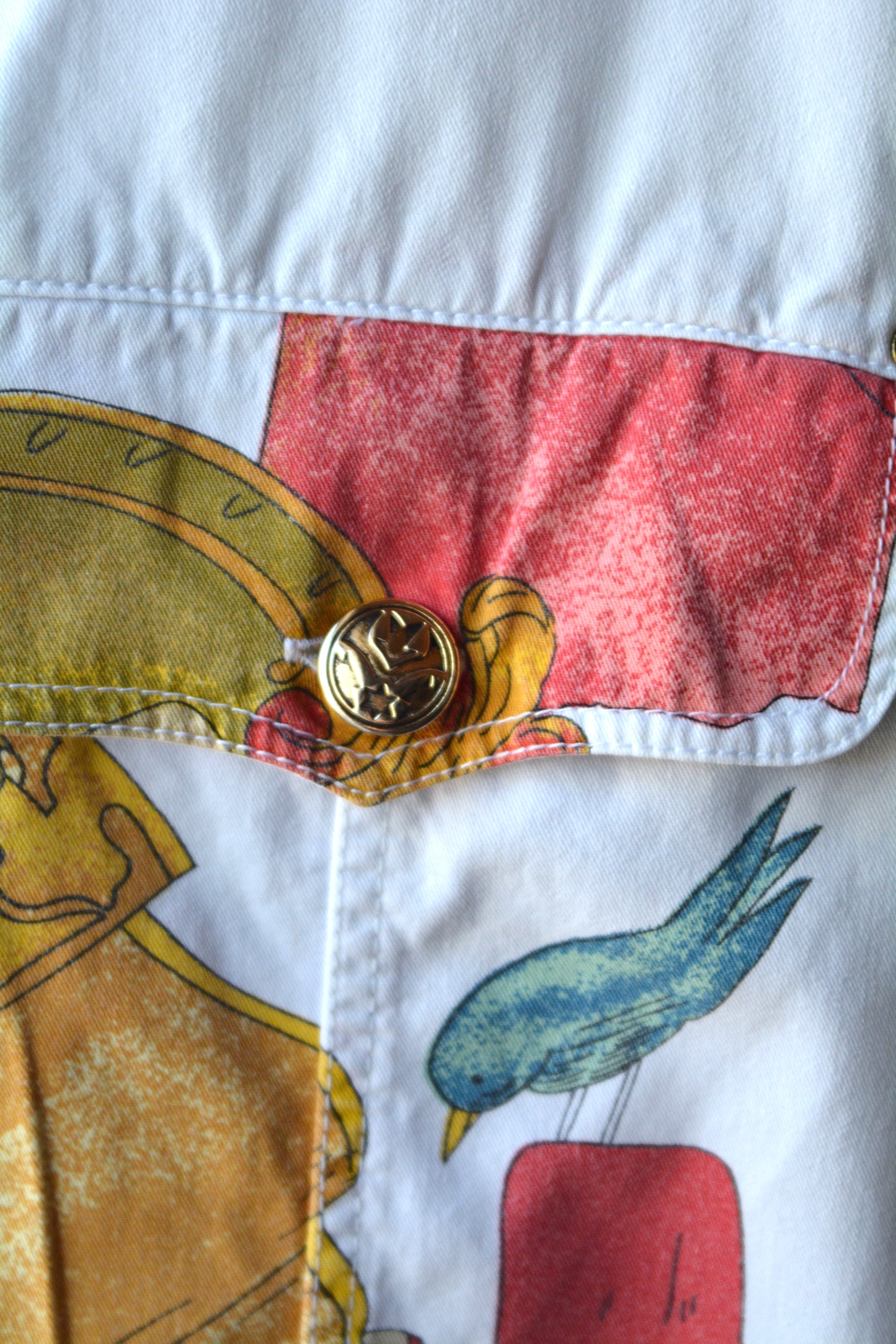 Otto Kern — Gilet Stampa Barocca Cavalli e Specchi Donna Taglia 1 (S)