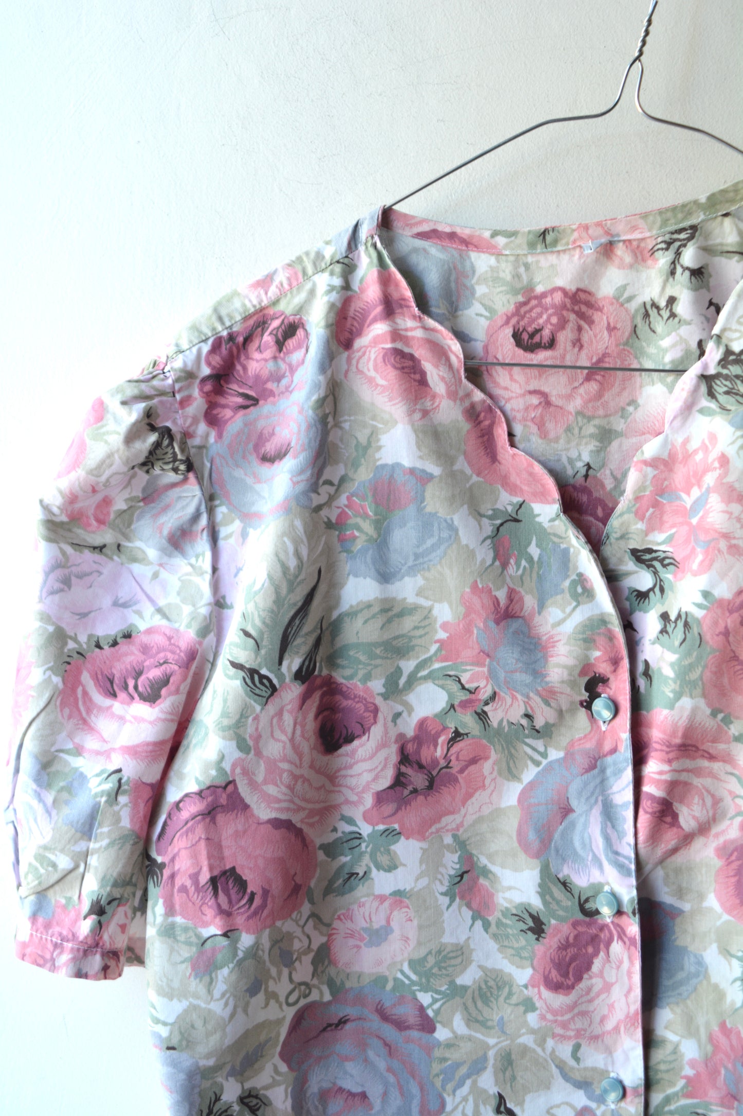 Blusa 100% Viscosa Rose Rosa — Maniche Palloncino Donna Taglia III (42/44 IT) Made in Italy