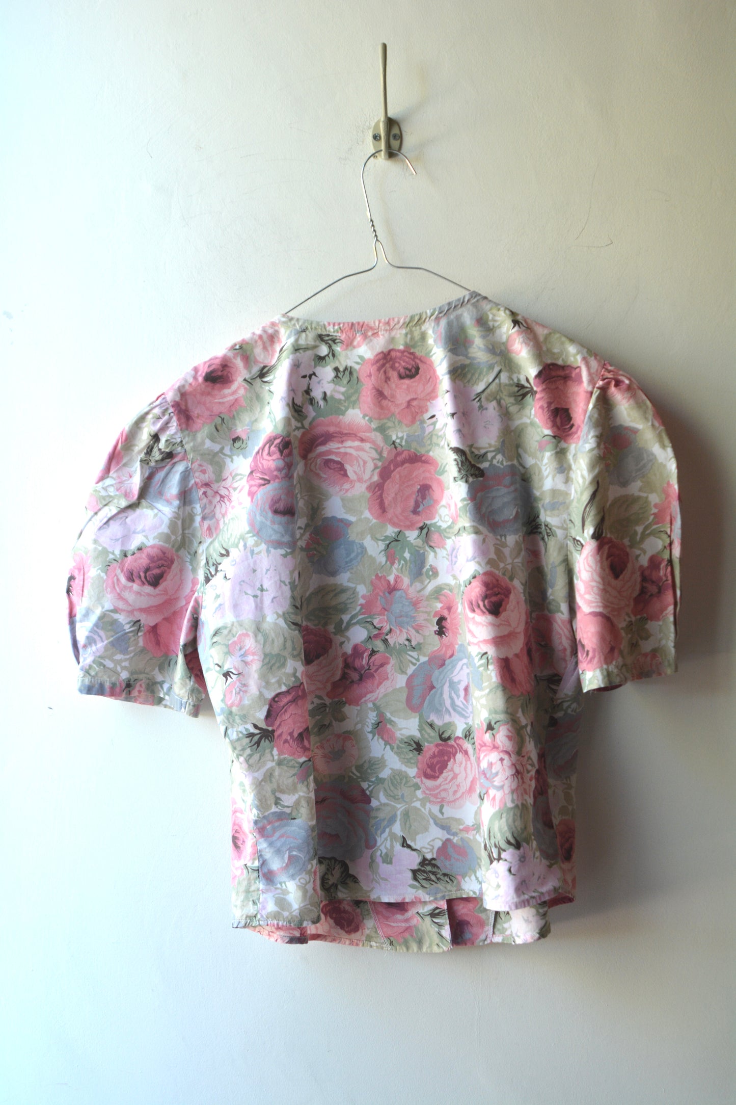Blusa 100% Viscosa Rose Rosa — Maniche Palloncino Donna Taglia III (42/44 IT) Made in Italy