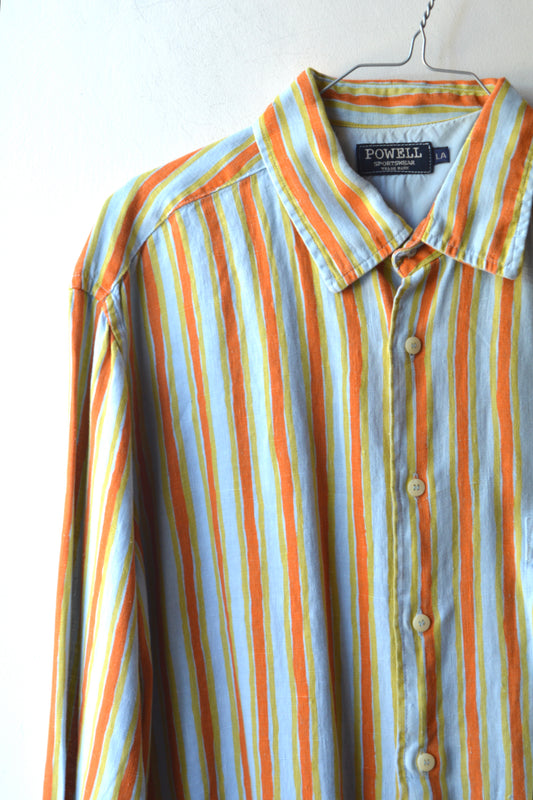 Powell Sportswear Camicia Righe Multicolore Vintage – Taglia L