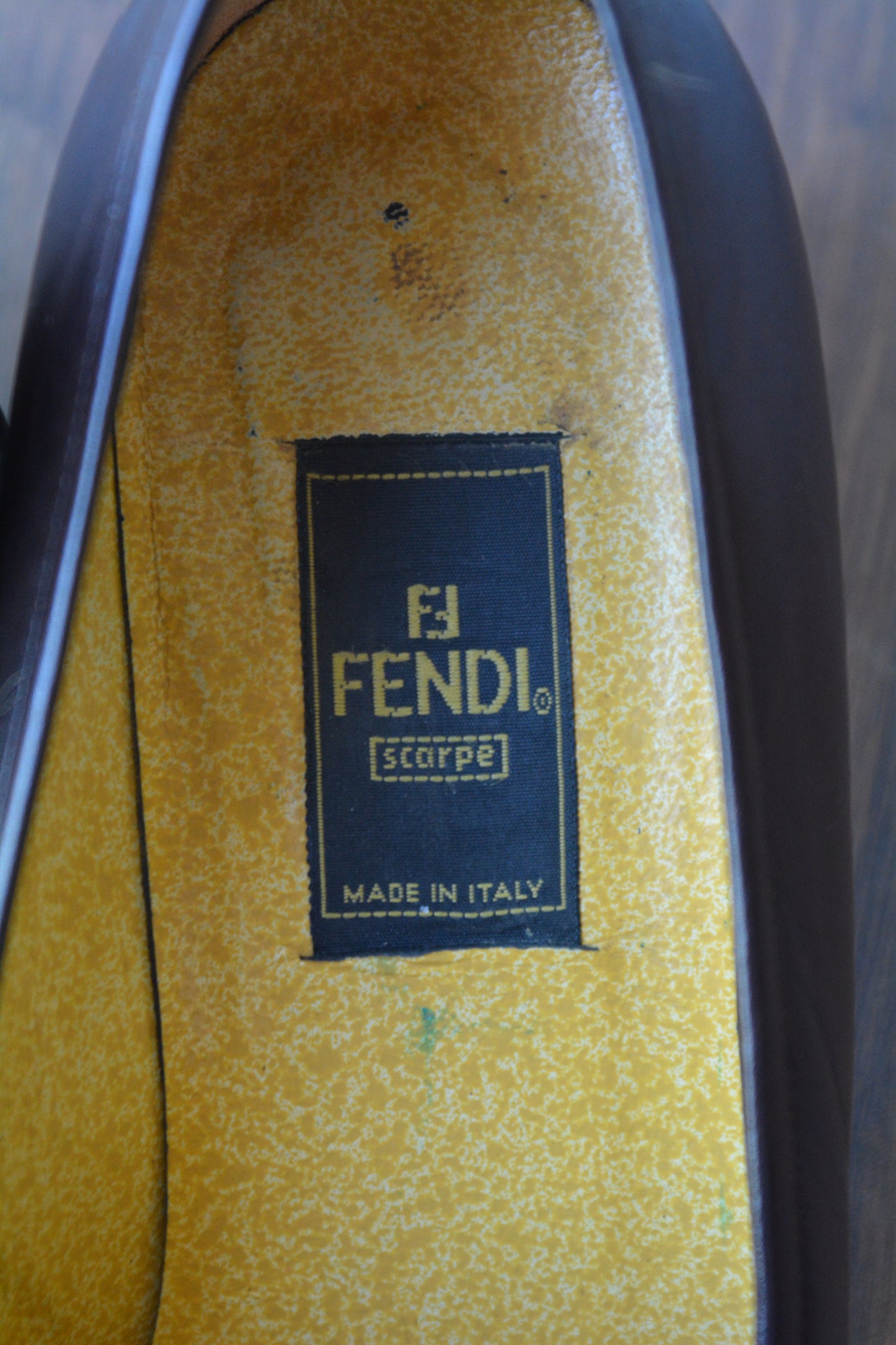 Fendi — Loafer FF Logo Pelle Marrone Donna Taglia 39.5