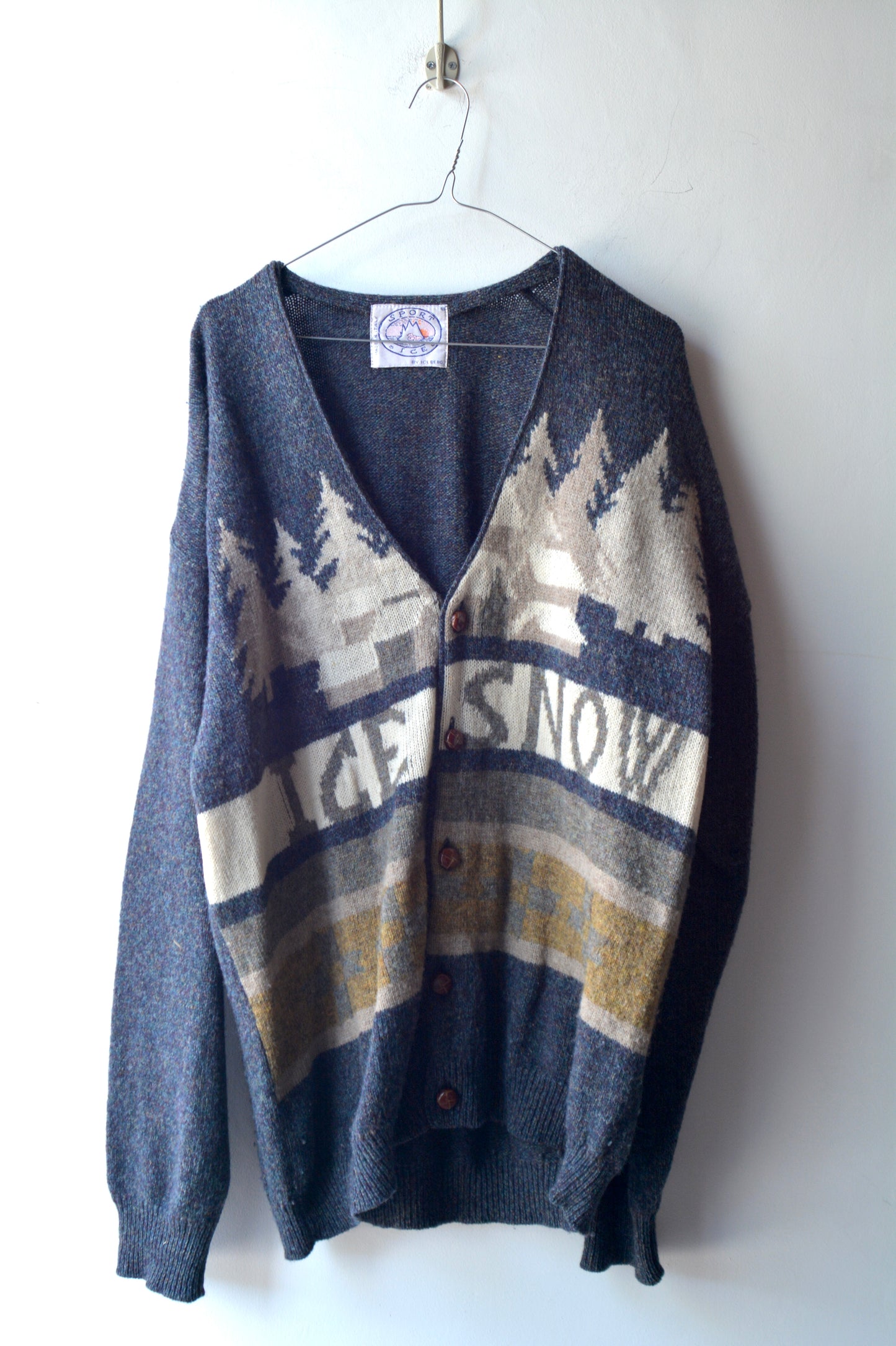 Sport Ice by Iceberg – Cardigan Vintage Jacquard Let It Snow