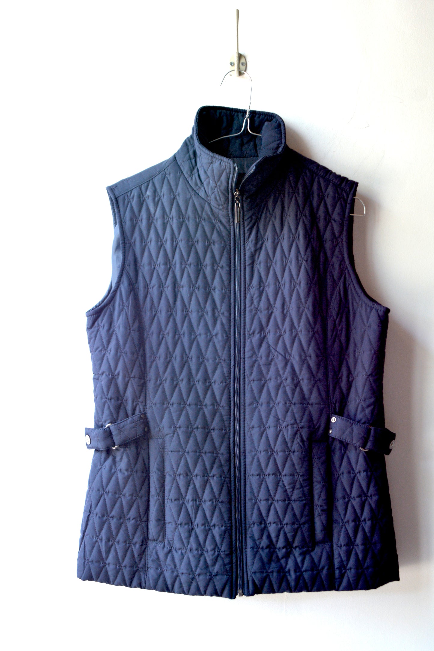Ellen Rose – Gilet Trapuntato Blu Navy Colletto Alto