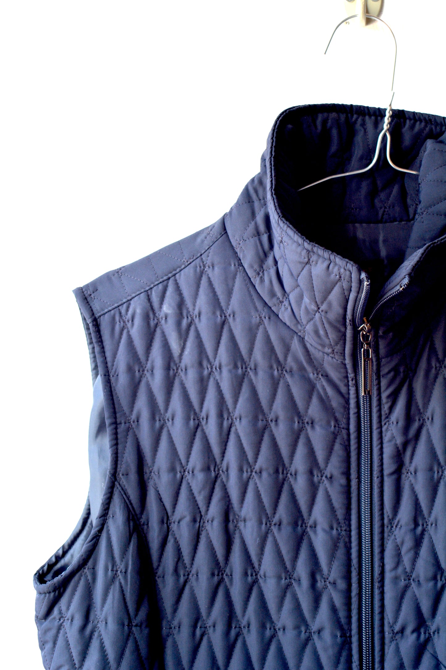 Ellen Rose – Gilet Trapuntato Blu Navy Colletto Alto