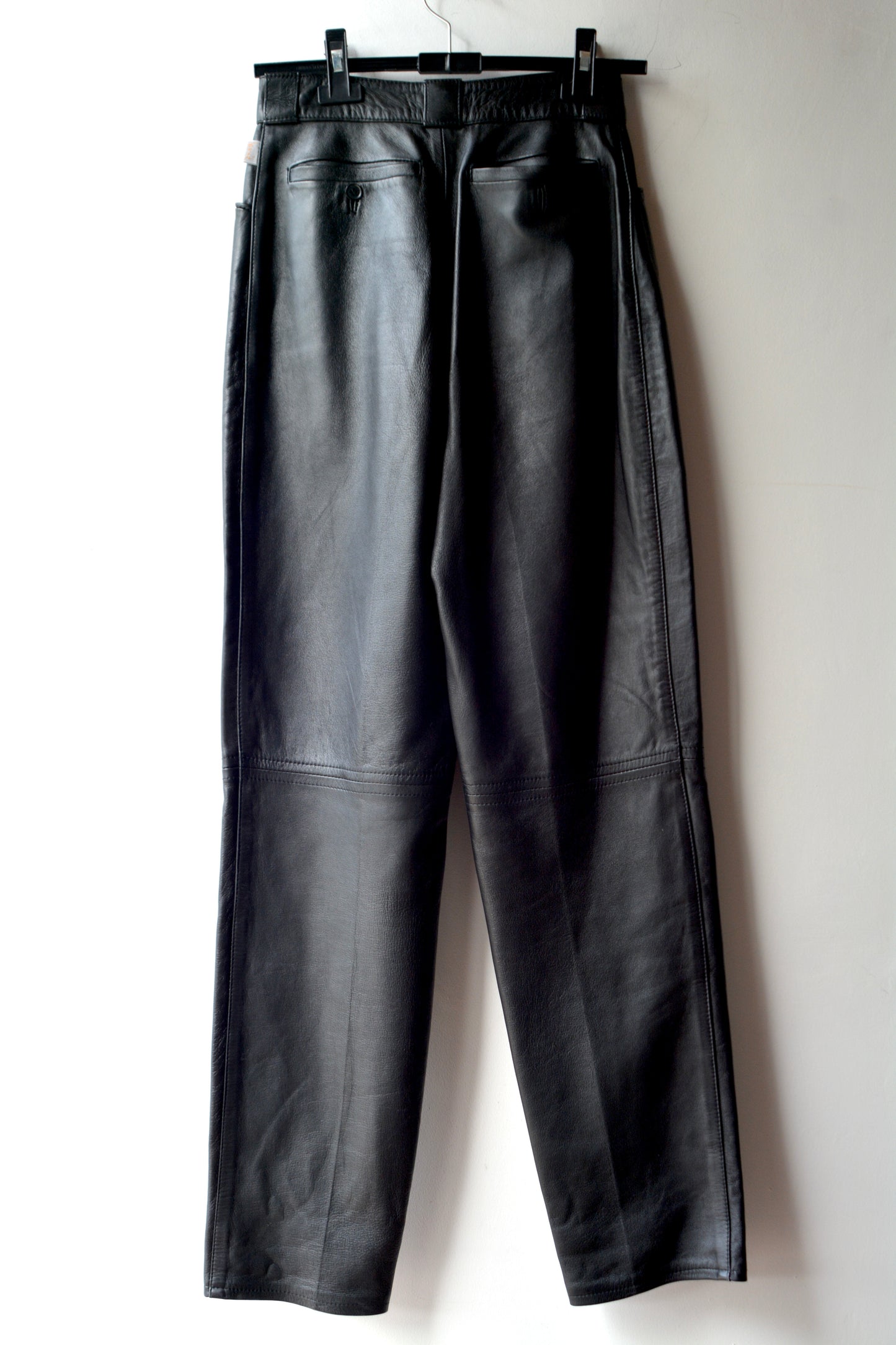 Pantaloni Pelle Nera Trip' Difusión Mujer Wide Leg – Taglia 38 ES / 40 IT / S