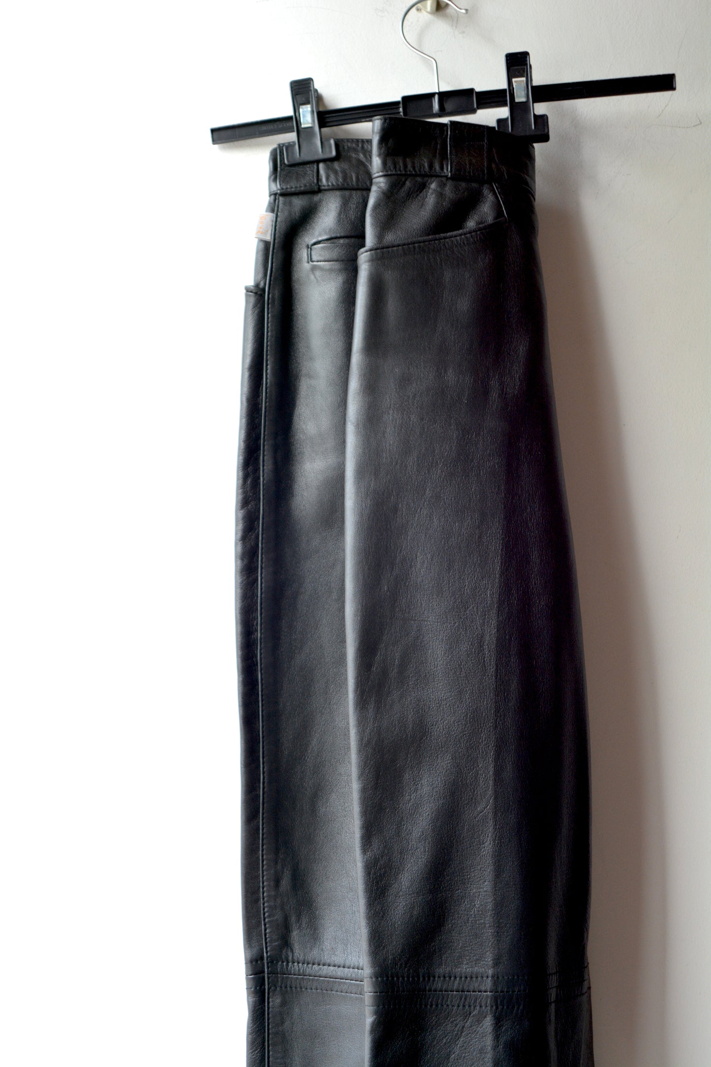 Pantaloni Pelle Nera Trip' Difusión Mujer Wide Leg – Taglia 38 ES / 40 IT / S