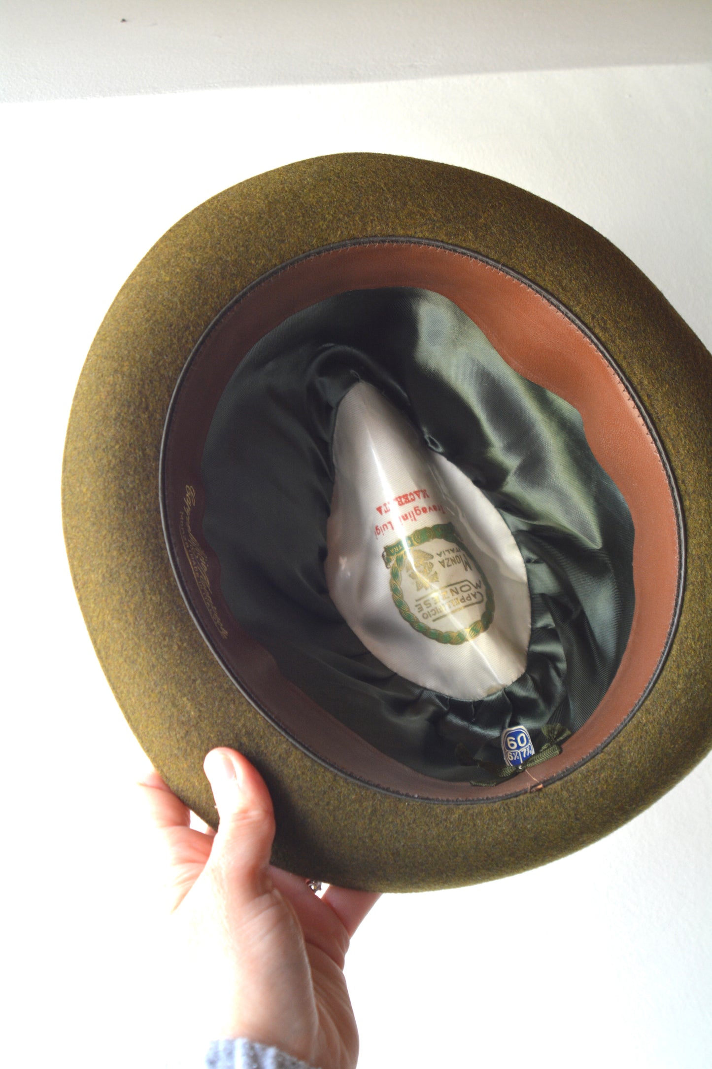 Cappellificio Monzese – Fedora Vintage Feltro Verde Oliva