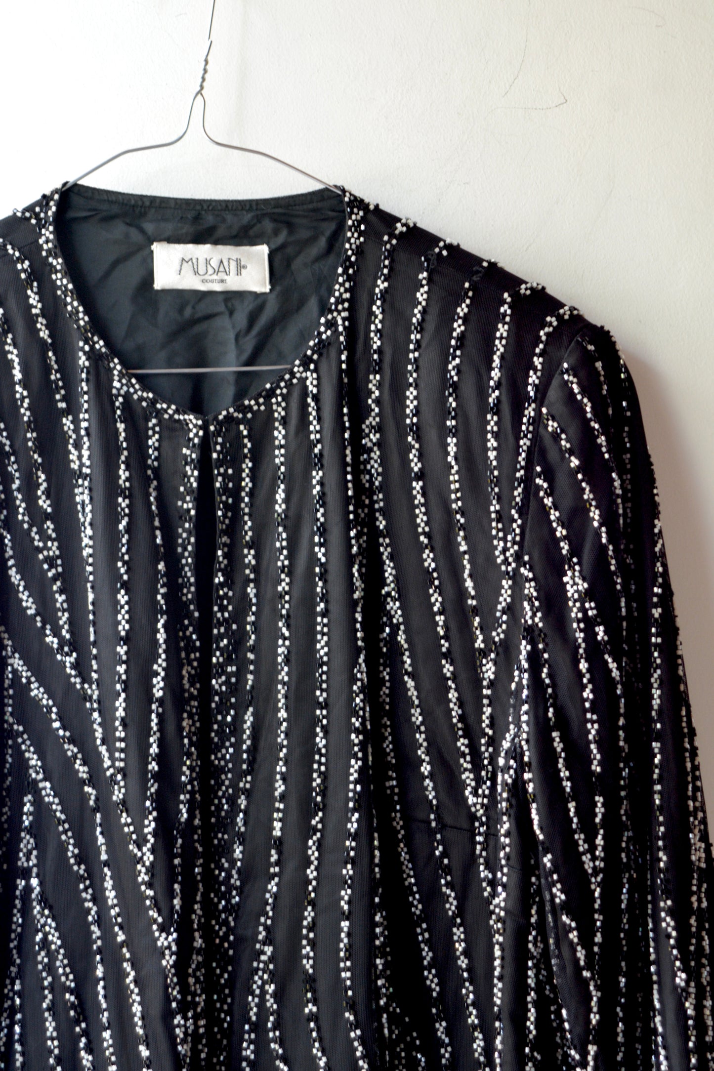 Musani Couture – Giacca Perline Nera