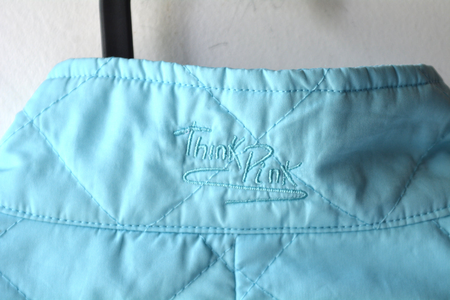 Think Pink – Giacca Trapuntata Vintage Azzurro Cielo