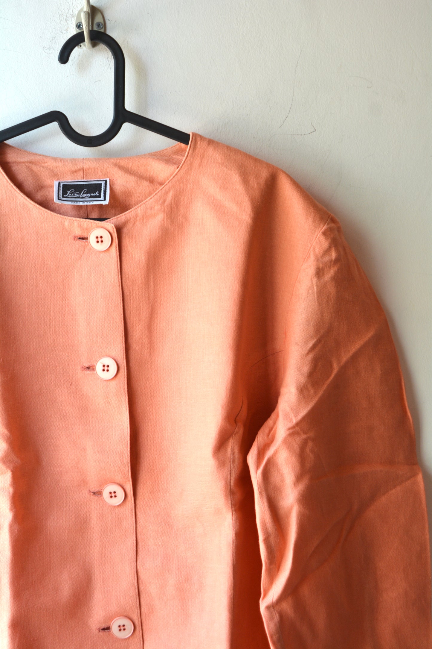 Giacca in Lino Vintage Luisa Spagnoli — Salmone Made in Italy