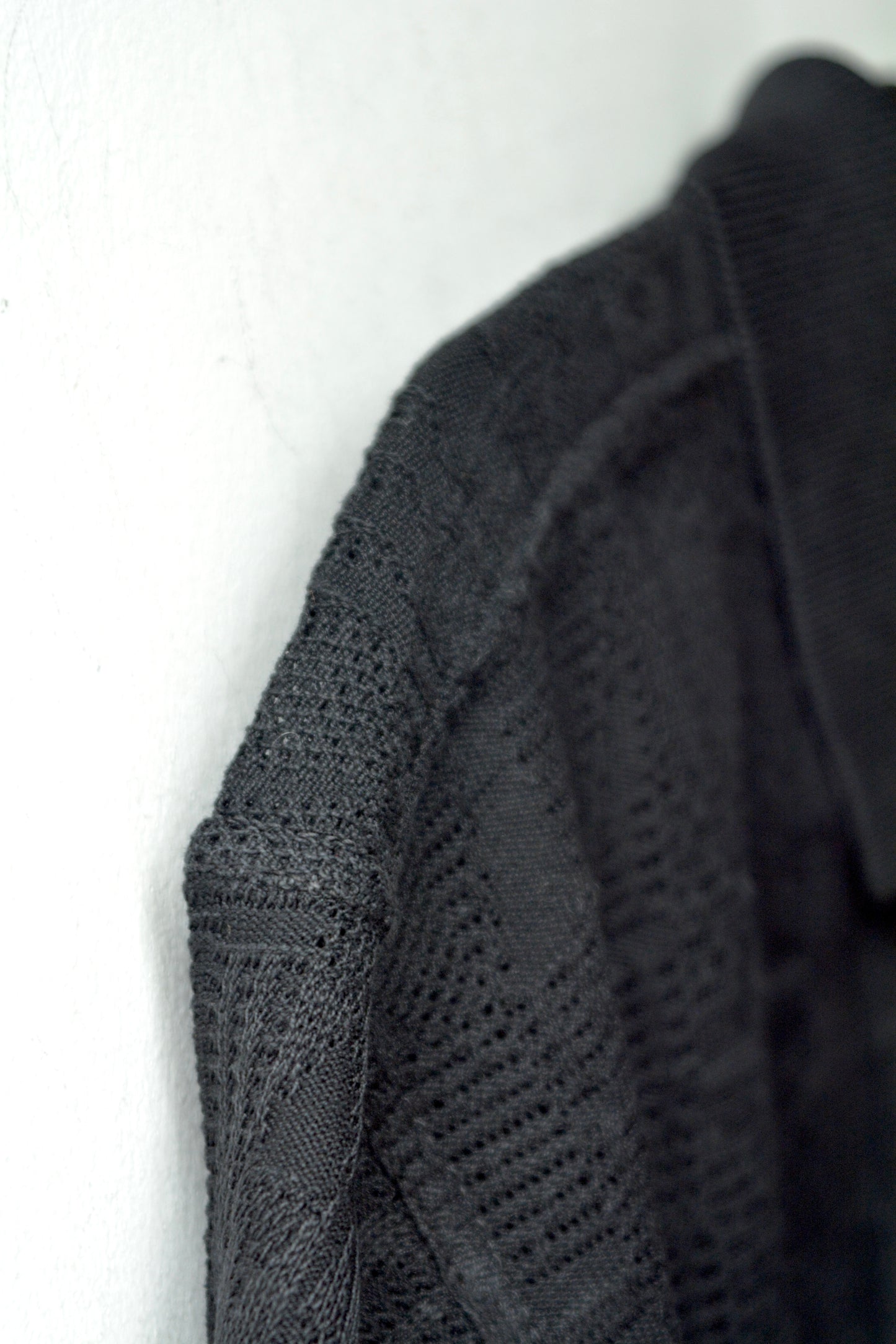 Polo Vintage Botto Maglia Nera Jacquard
