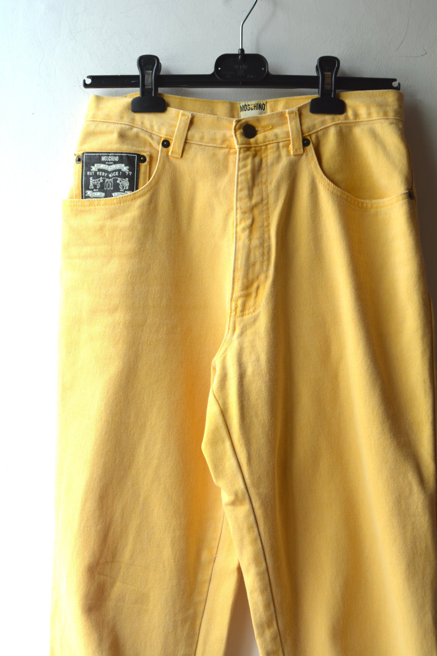 Moschino Jeans Vintage — Denim Giallo Vita Alta Made in Italy