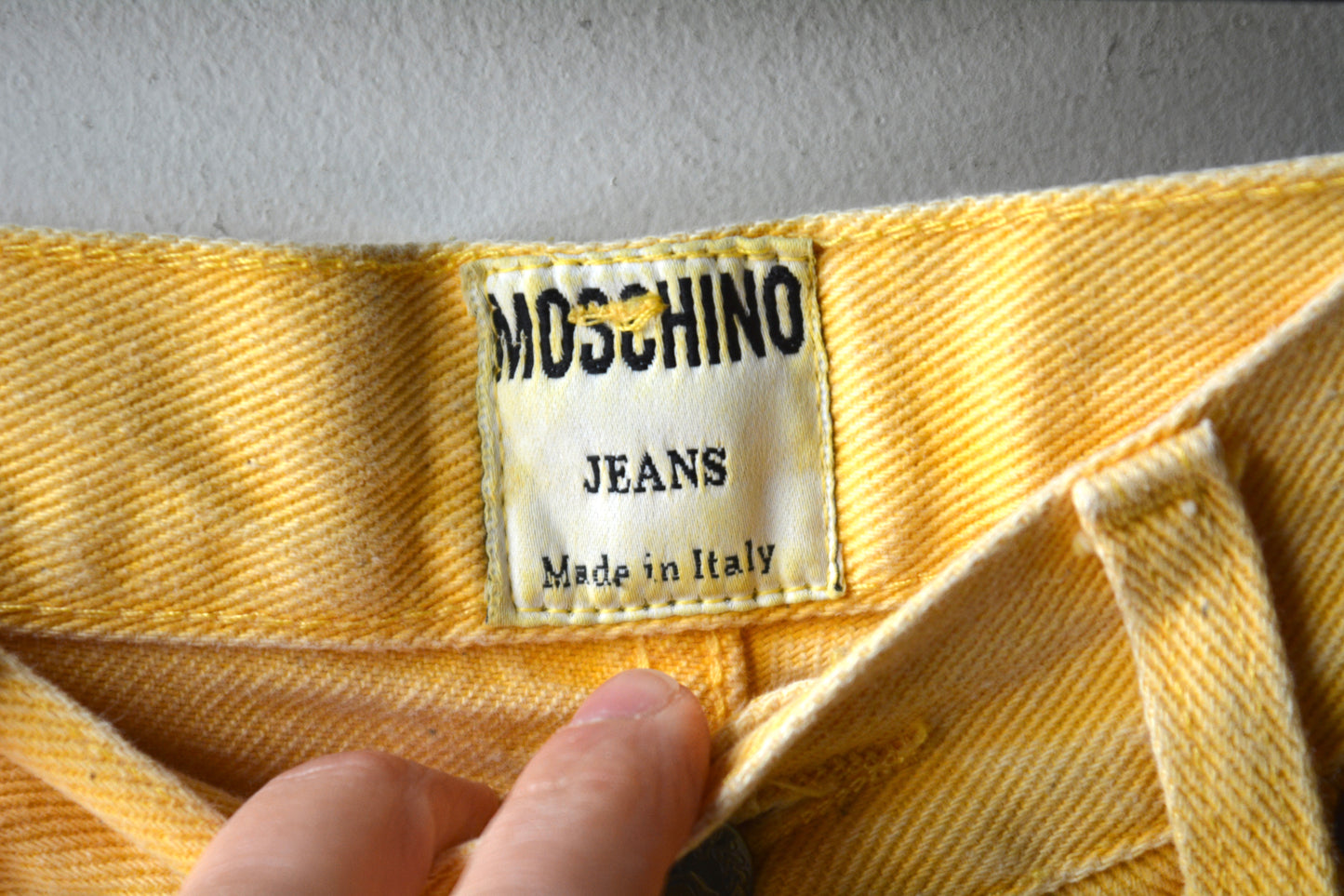 Moschino Jeans Vintage — Denim Giallo Vita Alta Made in Italy